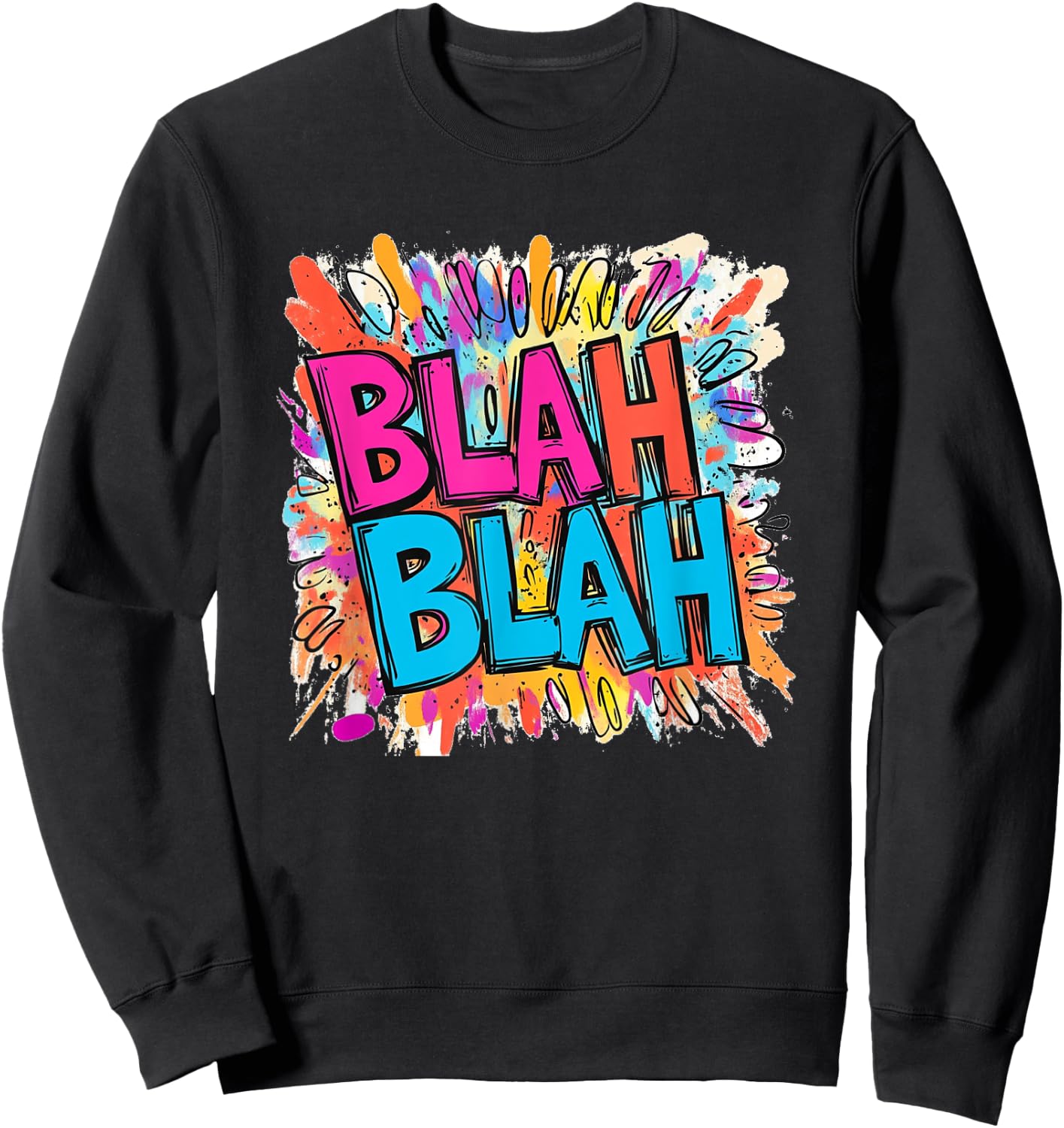 Mehrfarbiges Blah-Kostüm Sweatshirt - Sweatshirt | Black