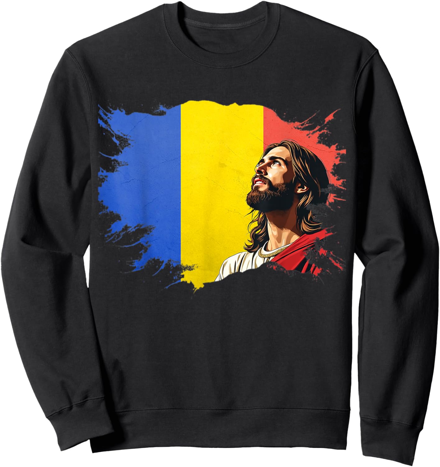 Romanian Heritage Proud Christian Sweatshirt - Sweatshirt | Black