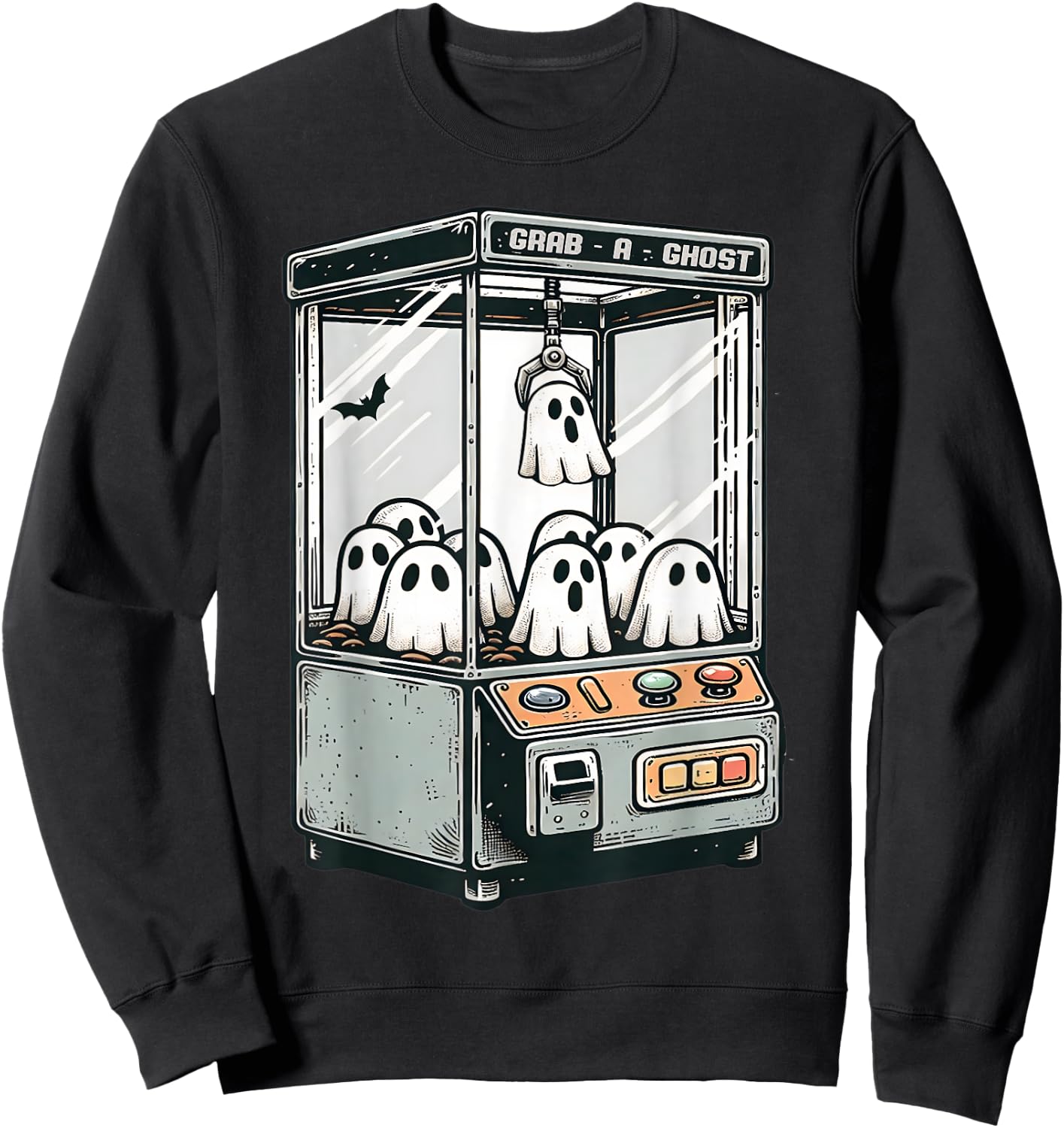 Grab A Ghost Claw Machine Arcade Funny Halloween Kid Toddler Sweatshirt - Sweatshirt | Black