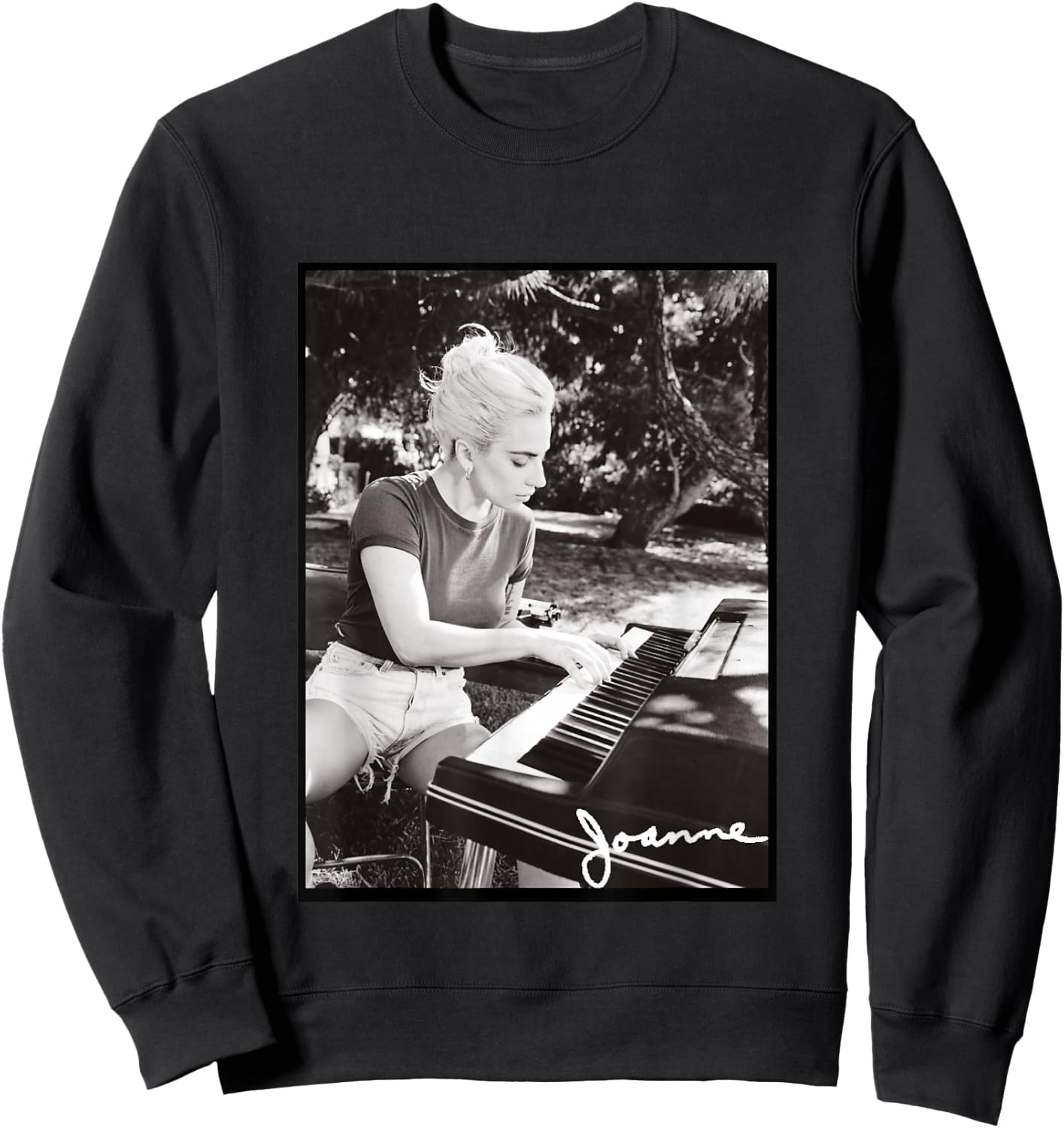 Lady Gaga Joanne Klavierfoto Sweatshirt - Sweatshirt | Black