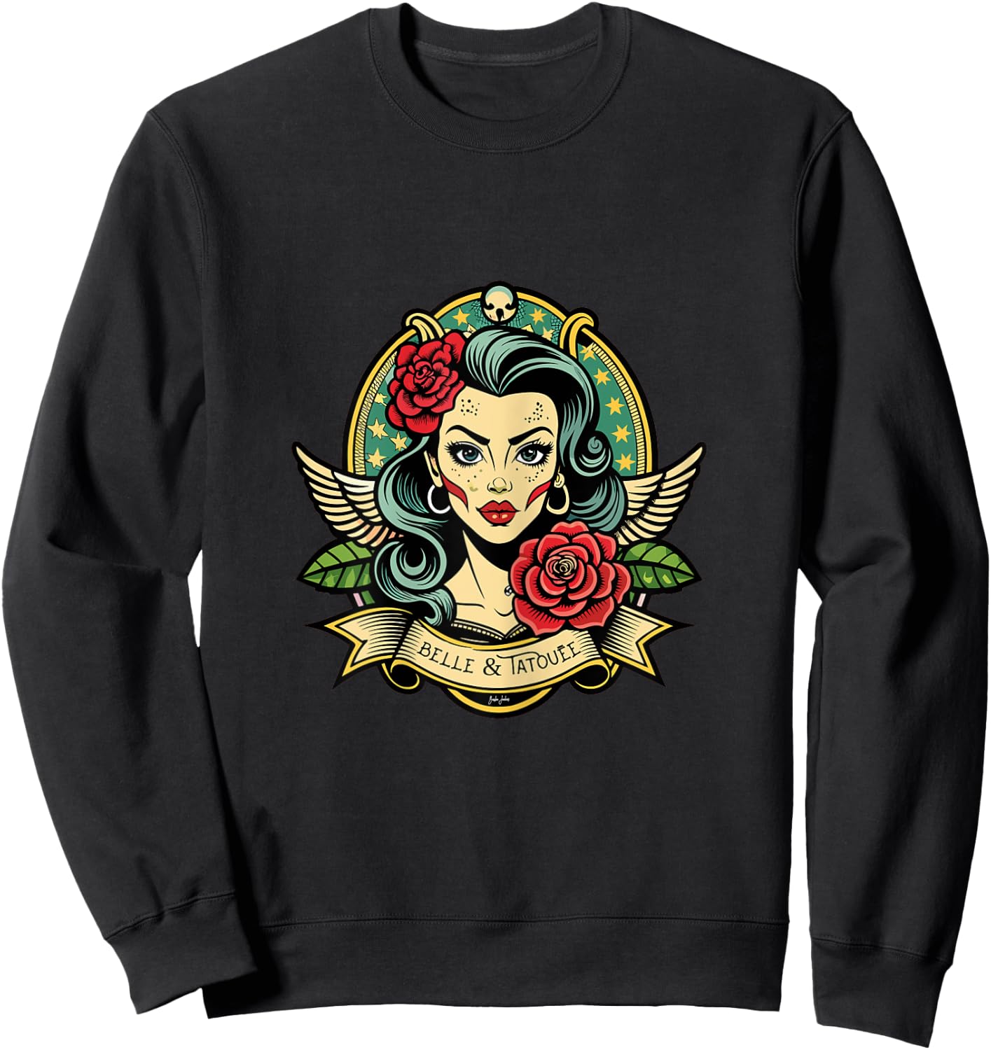 Beautiful & Tattoo Tattoo Gift Sweatshirt - Sweatshirt | Black