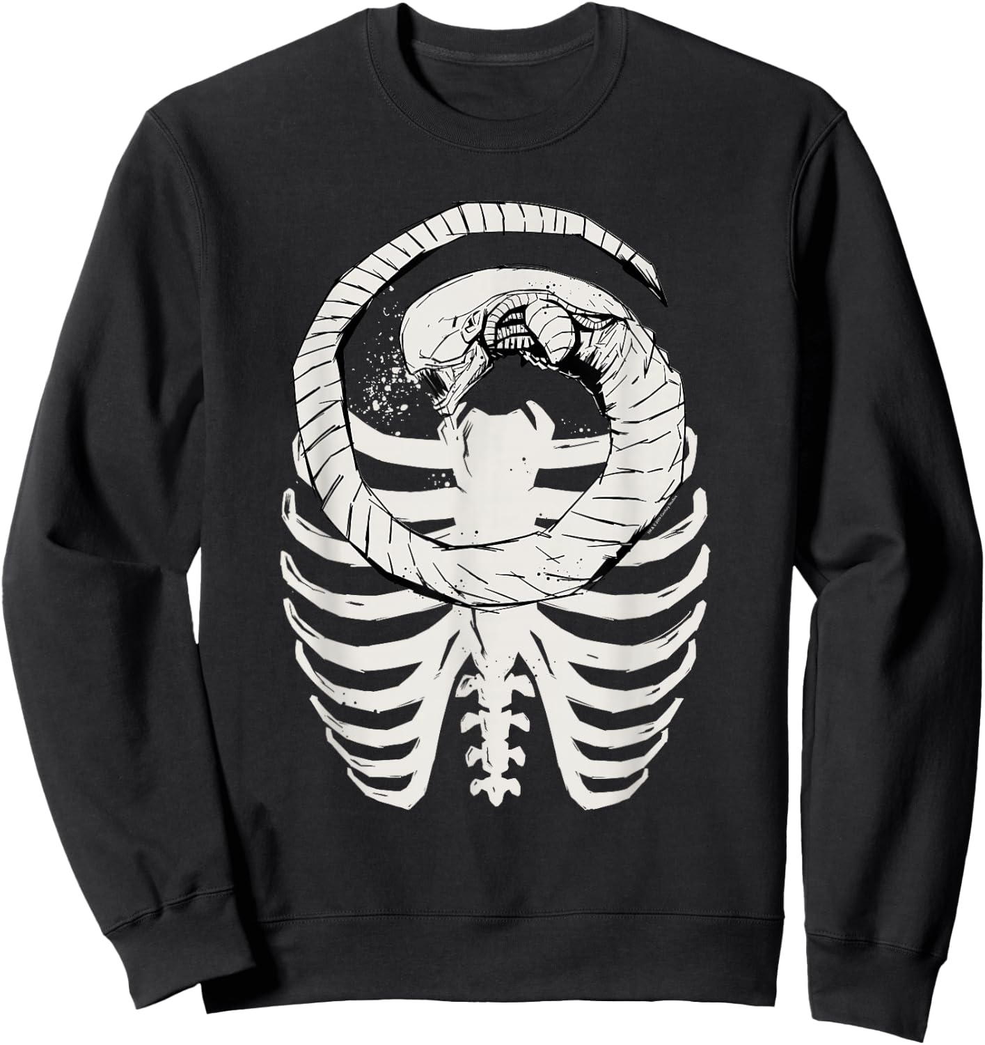 Alien: Romulus Xenomorph Chestburster in Ribcage Art , Black, S Sweatshirt - Sweatshirt | Black