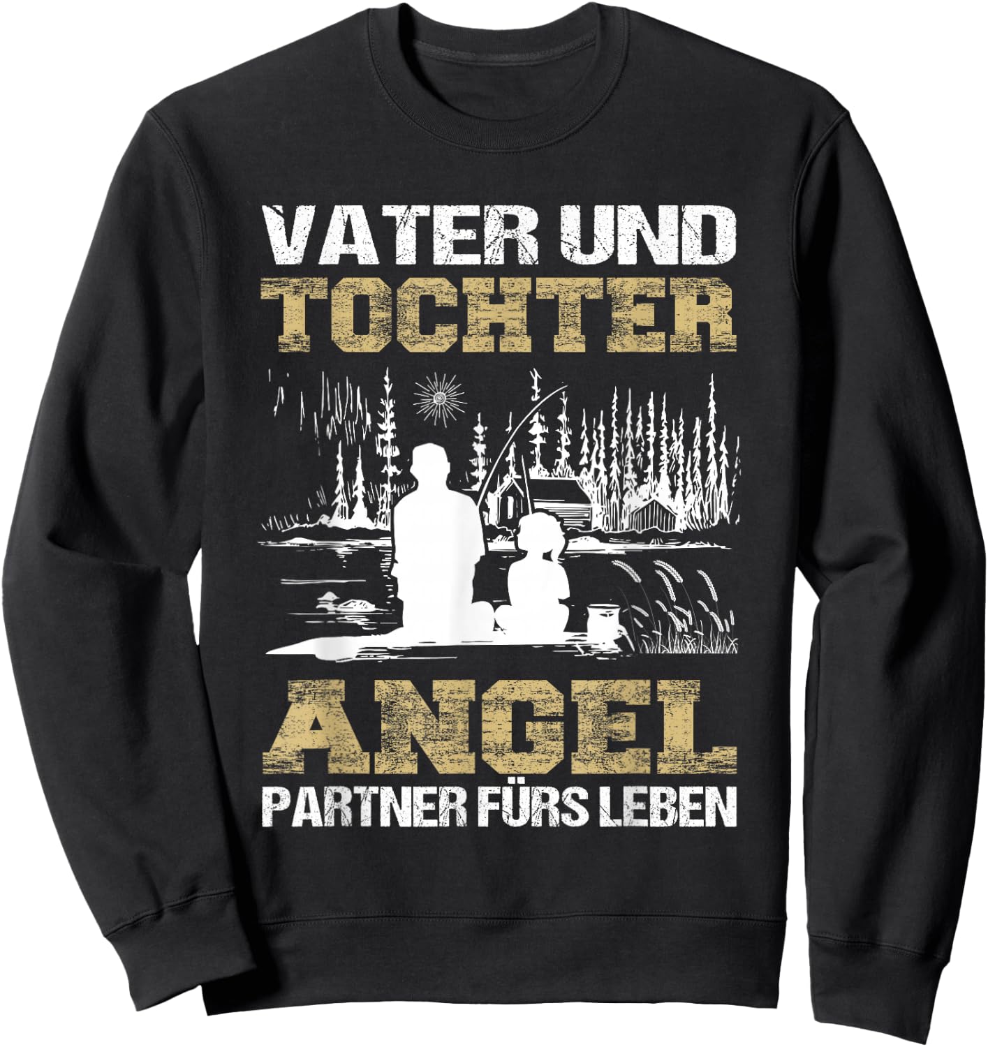 Vater und Tochter Angel Partner fürs Leben Angeln Sweatshirt - Sweatshirt | Black