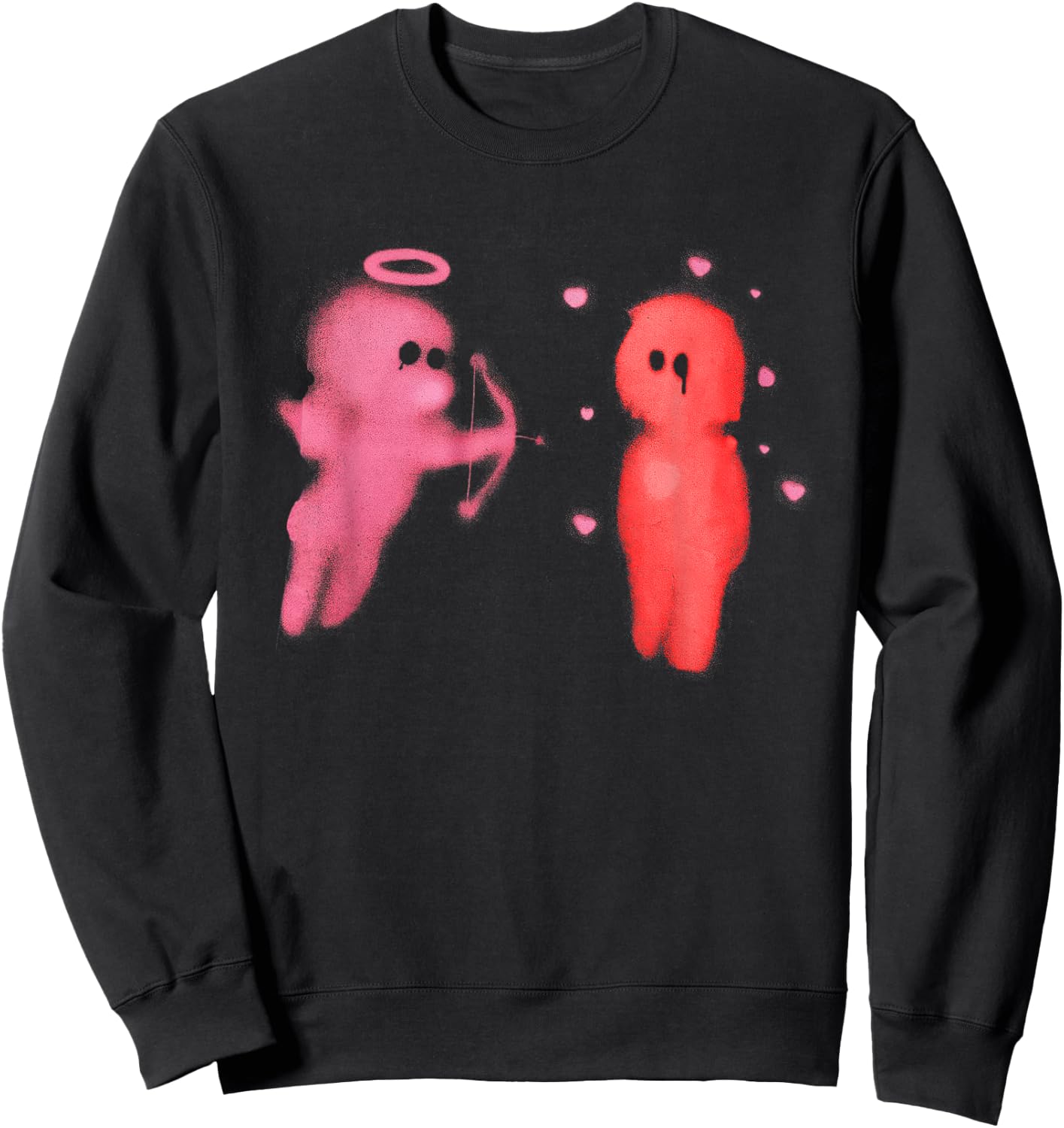 Graphic Cupid’s Love Arrow Men Women Kids Sweatshirt - Sweatshirt | Black