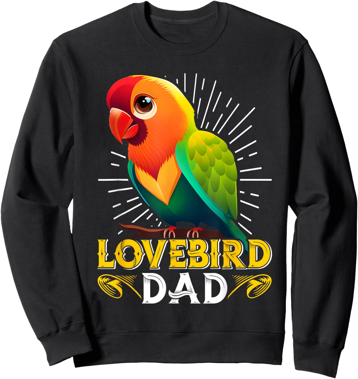 Lovebird Dad Bird lover Parrot Men Lovebird Daddy Sweatshirt - Sweatshirt | Black