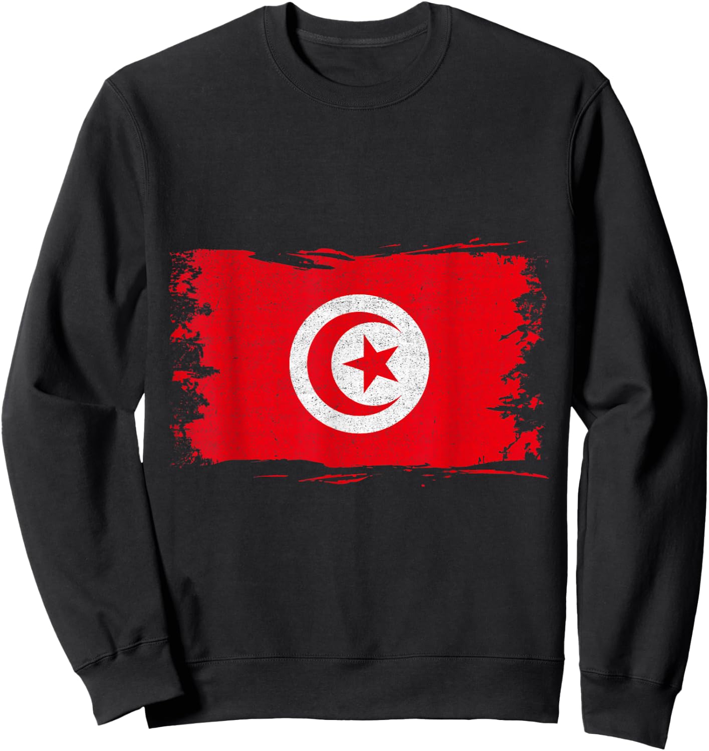 Tunisia Flag Vintage Tunisian Pride Heritage Tunisian Roots Sweatshirt - Sweatshirt | Black