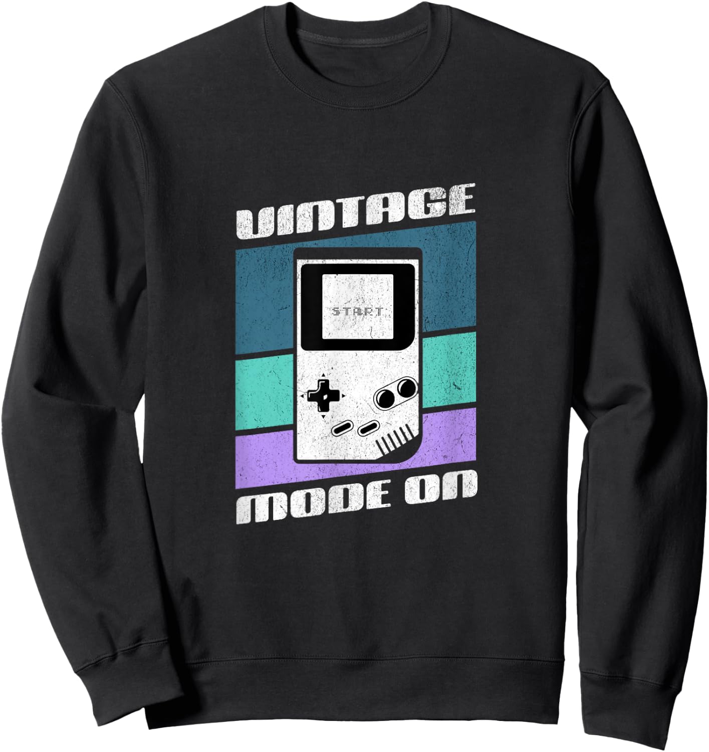 Vintage Mode on Gaming Retro Oldschool Game Boy 80s 90s , black Sweatshirt - Sweatshirt | Black