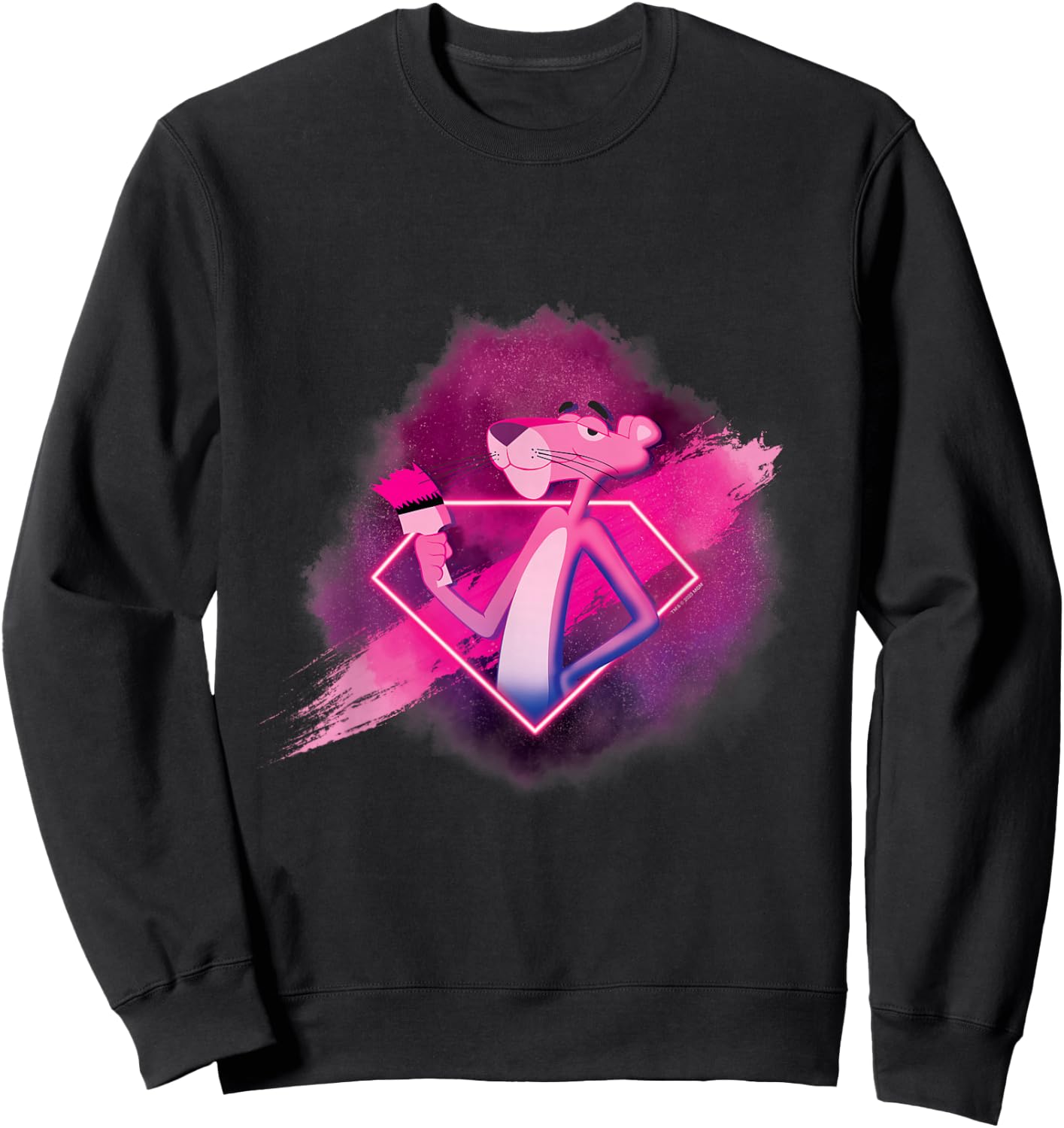 Pink Panther Diamond Paint Brush Sweatshirt - Sweatshirt | Black