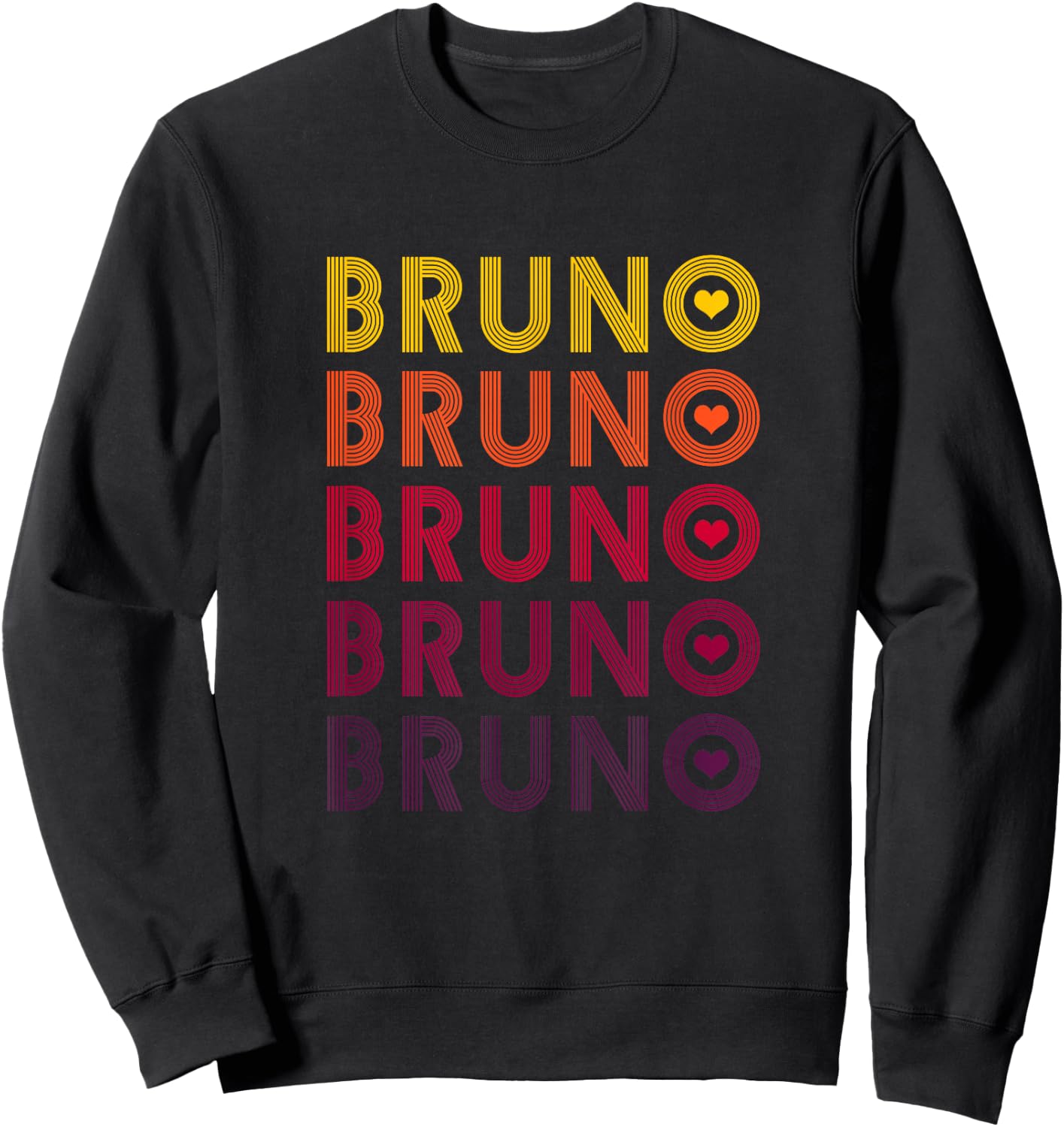 Cute Bruno Lover Heart Man Women Sweatshirt - Sweatshirt | Black