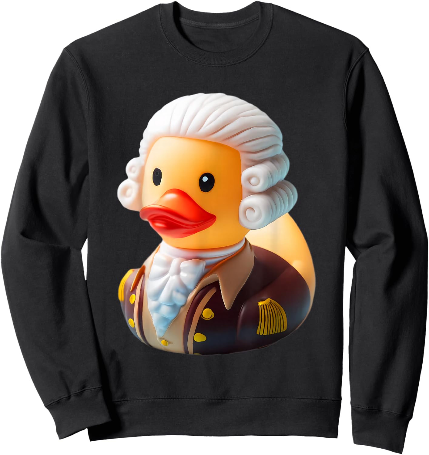 Rubber Duck Thomas Jefferson President 4th of July Sweatshirt - Sweatshirt | Black