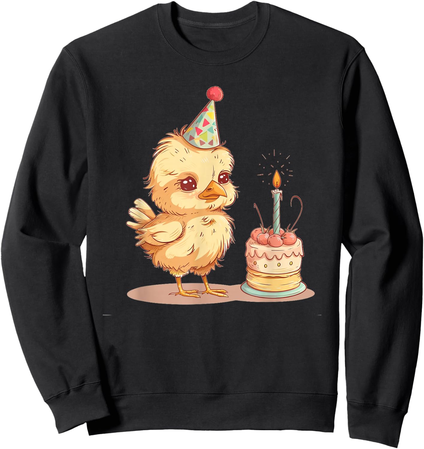 Birthday Party Hat Costume for Boys and Girls Sweatshirt - Sweatshirt | Black