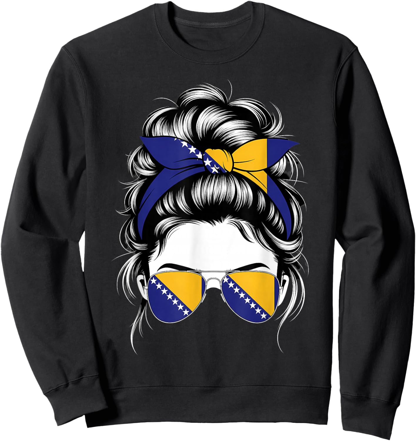 Bosnien und Herzegowina Flagge Bosnische Wurzeln Sweatshirt - Sweatshirt | Black