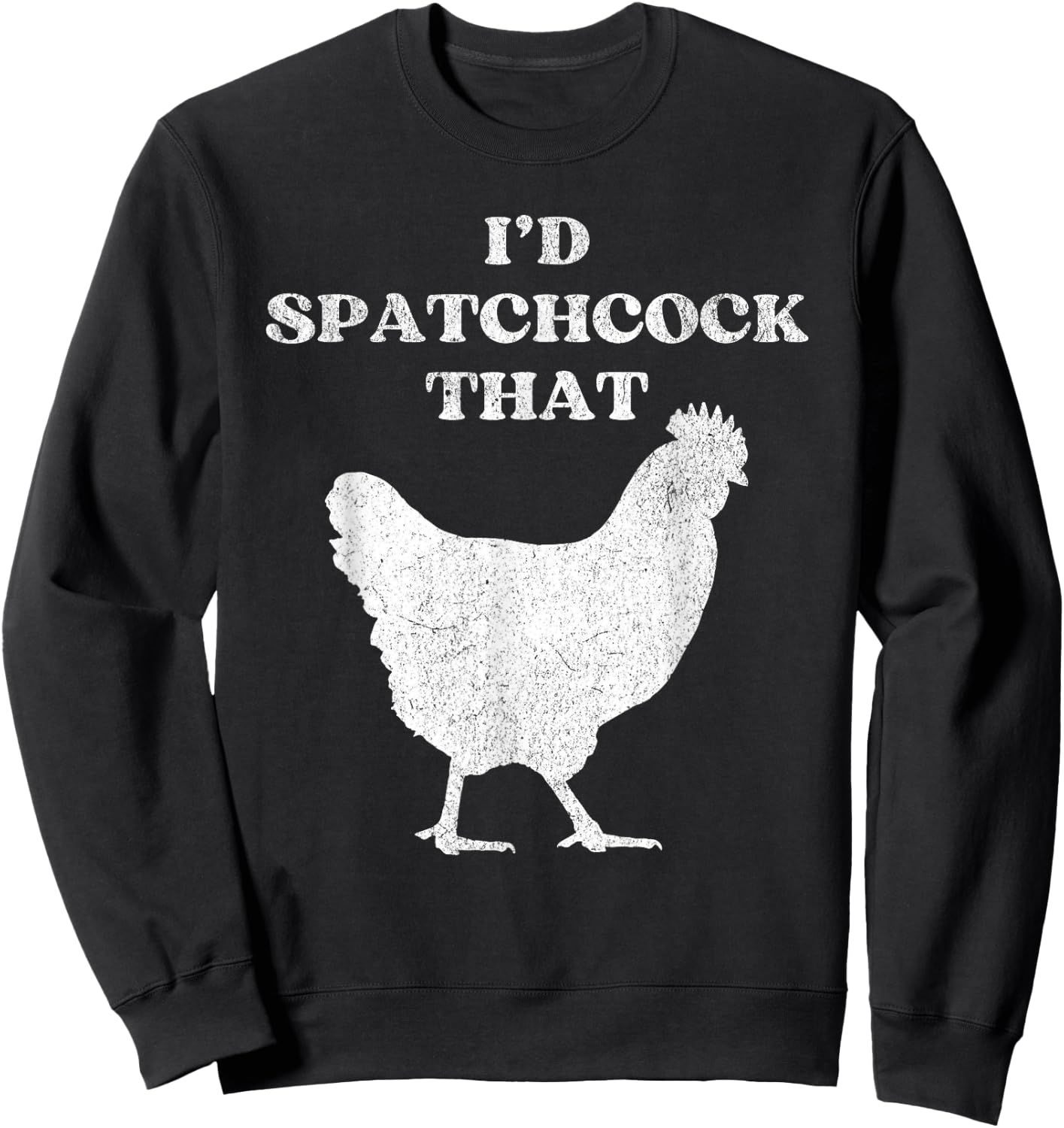 Funny Butcher Chicken Spatchcock Sweatshirt - Sweatshirt | Black
