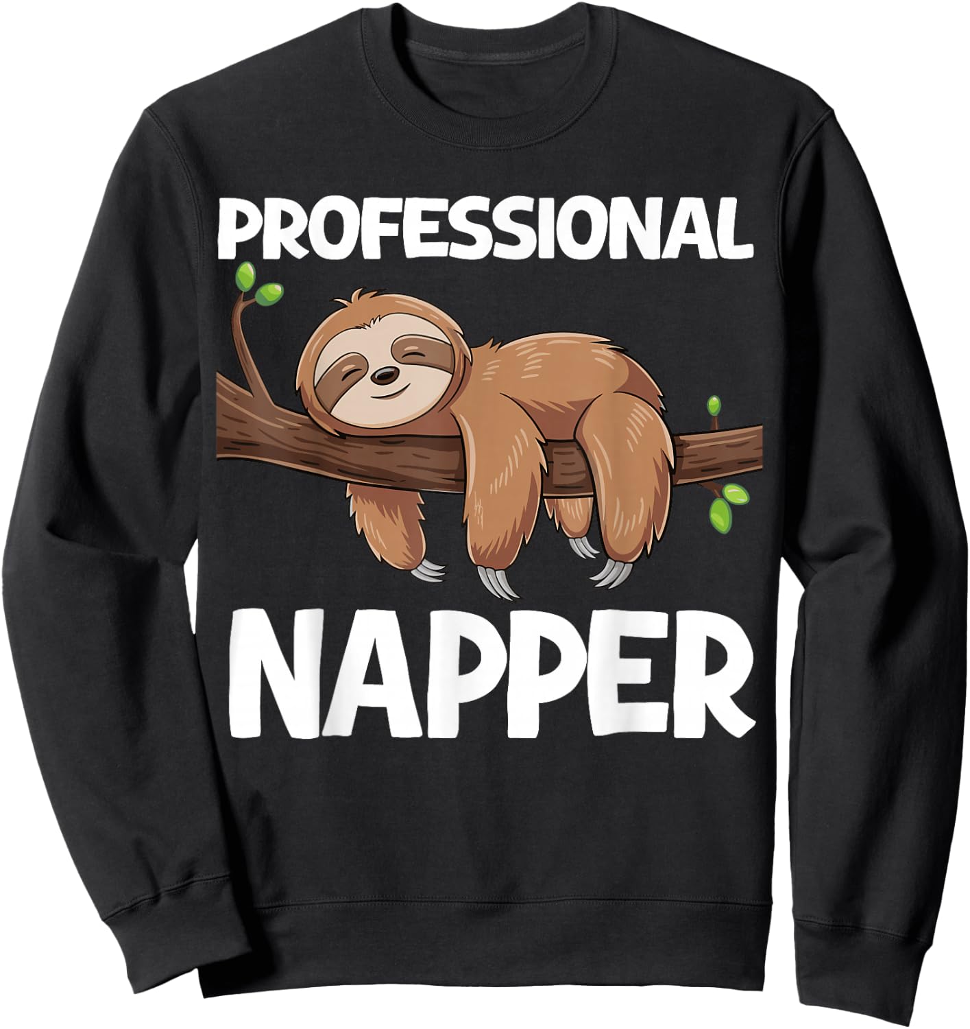 Professional Napper Sloth Sweatshirt - Sweatshirt | Black