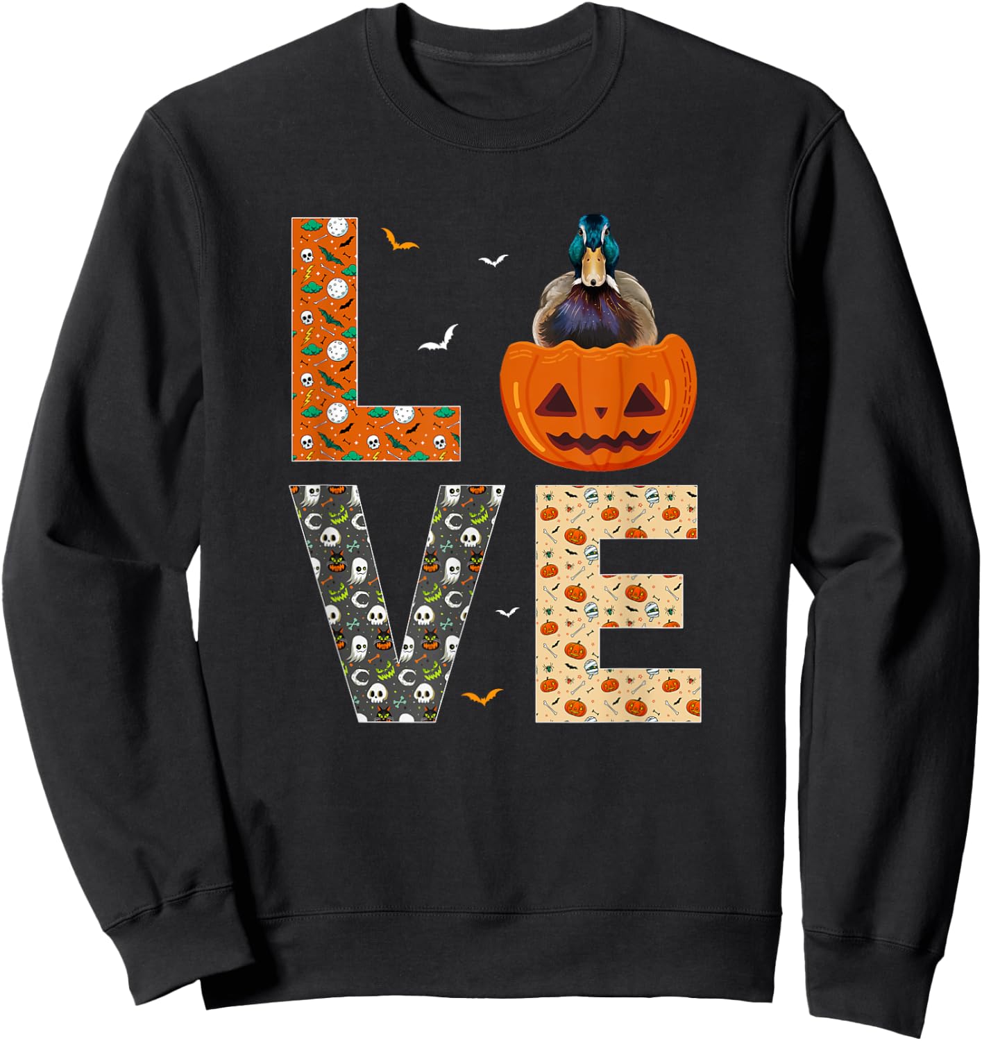 Mallard Bird Lovers Boys Girls Kids Funny Halloween Costume Sweatshirt - Sweatshirt | Black