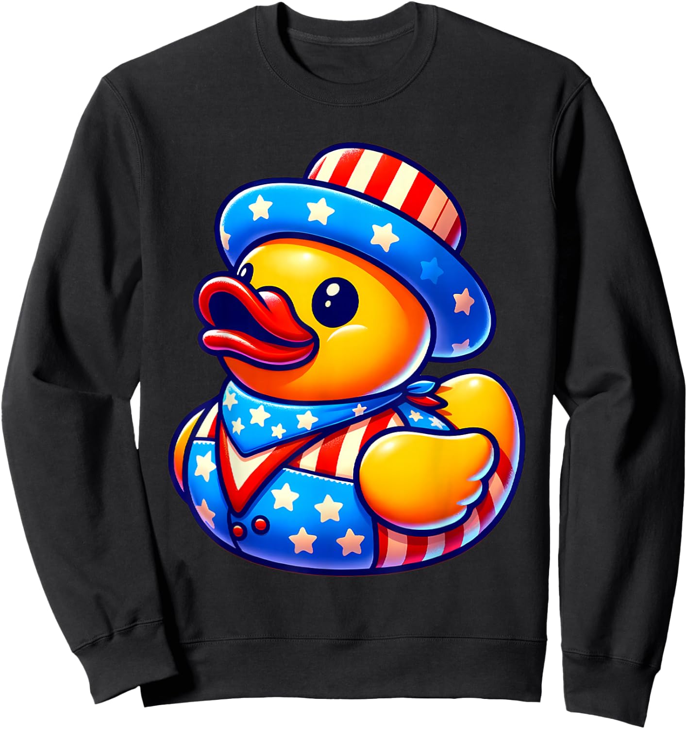 Rubber Duck 4th of July Independence Day Men Women Kids Sweatshirt - Sweatshirt | Black