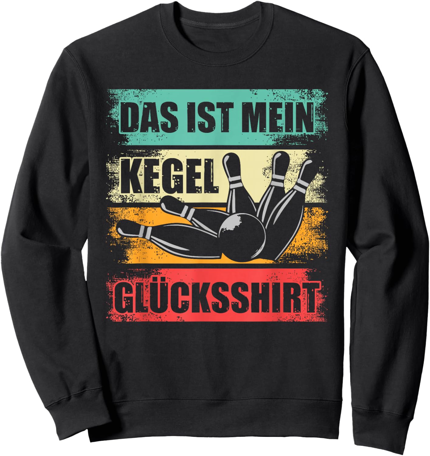 Kegel Lucky Shirt Skittles Skittler Sports Kegler Cones , black Sweatshirt - Sweatshirt | Black