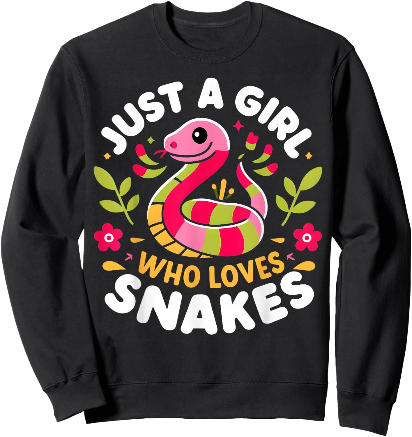 Snake Girl - I Love Snakes - Woman Snakes Sweatshirt - Sweatshirt | Black