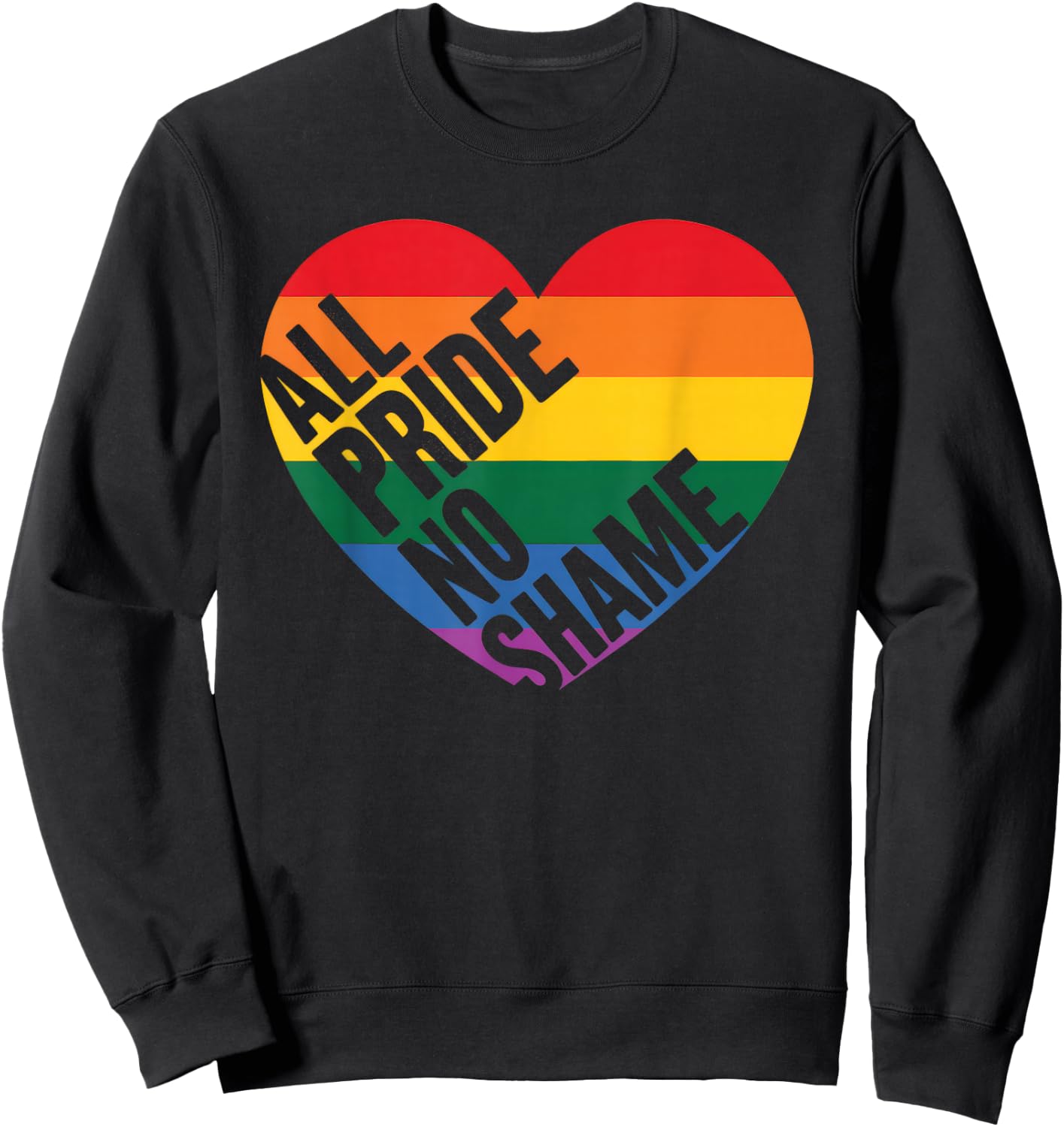 LGBT Pride Flag Rainbow Lesbian Transgender Homo Sweatshirt - Sweatshirt | Black