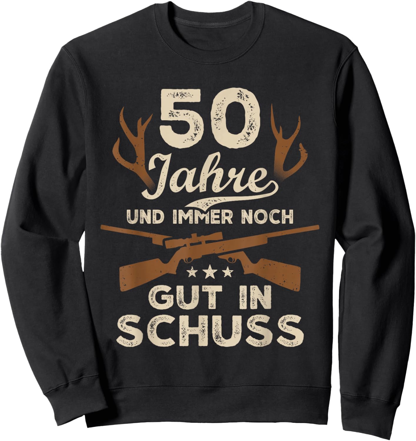 50 Jahre Jäger 50. Geburtstag Jagd Sweatshirt - Sweatshirt | Black