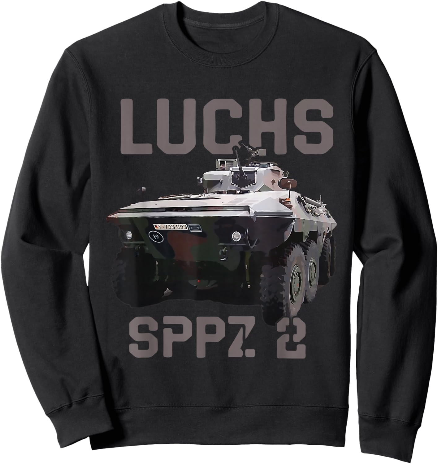 Spähpanzer Luchs Deutsches Aufklärungsfahrzeug Sweatshirt - Sweatshirt | Black