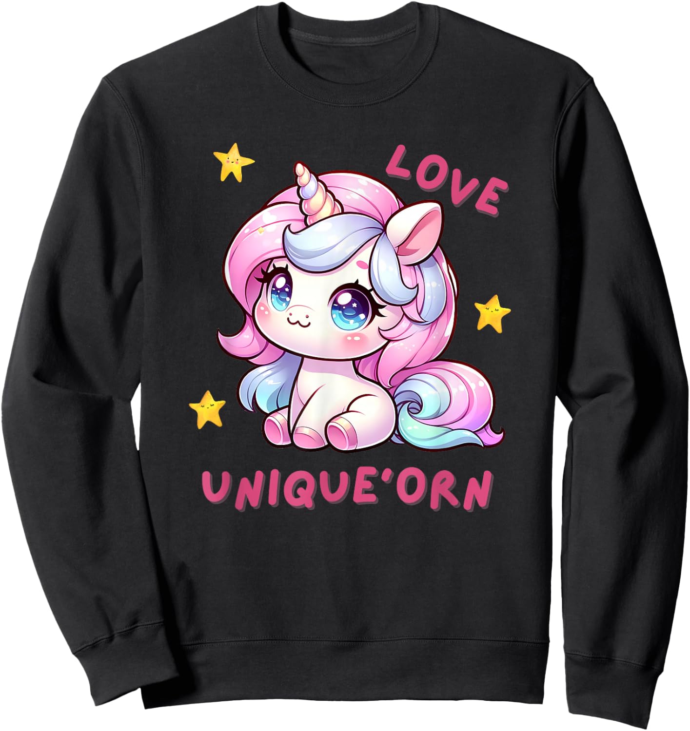 Funny unicorn love unicorn Sweatshirt - Sweatshirt | Black
