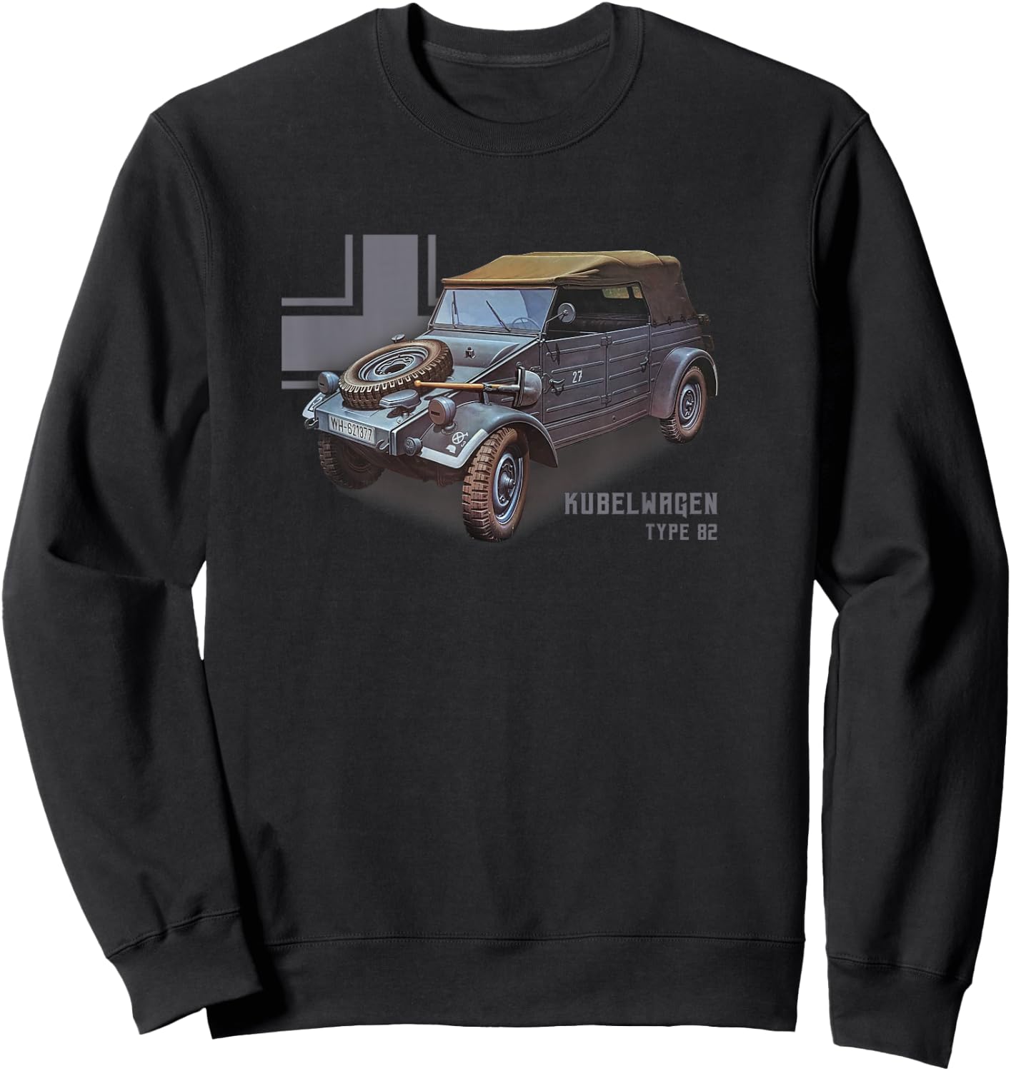 Kubelwagen Type 82 a legend of WW2 Sweatshirt - Sweatshirt | Black