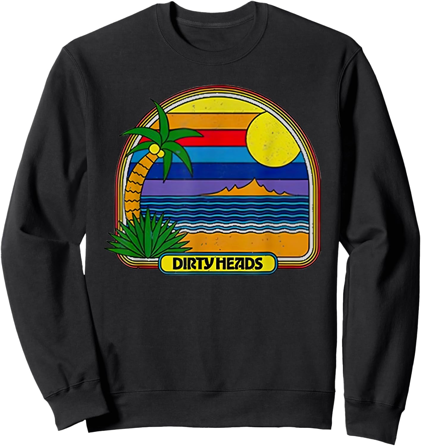 Dirty Heads Retro Beach Sweatshirt - Sweatshirt | Black
