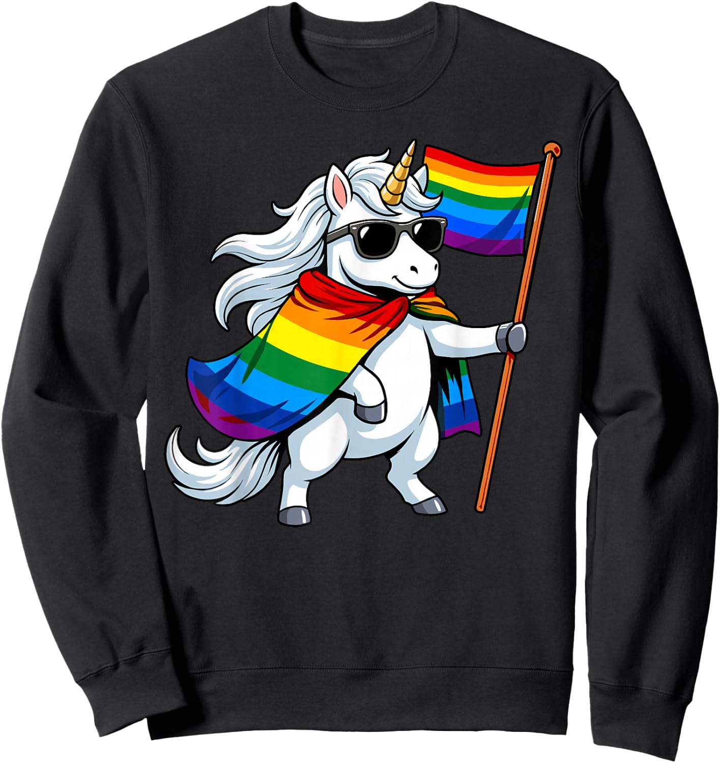 Einhorn-LGBTQ-Preismonat Sweatshirt - Sweatshirt | Black