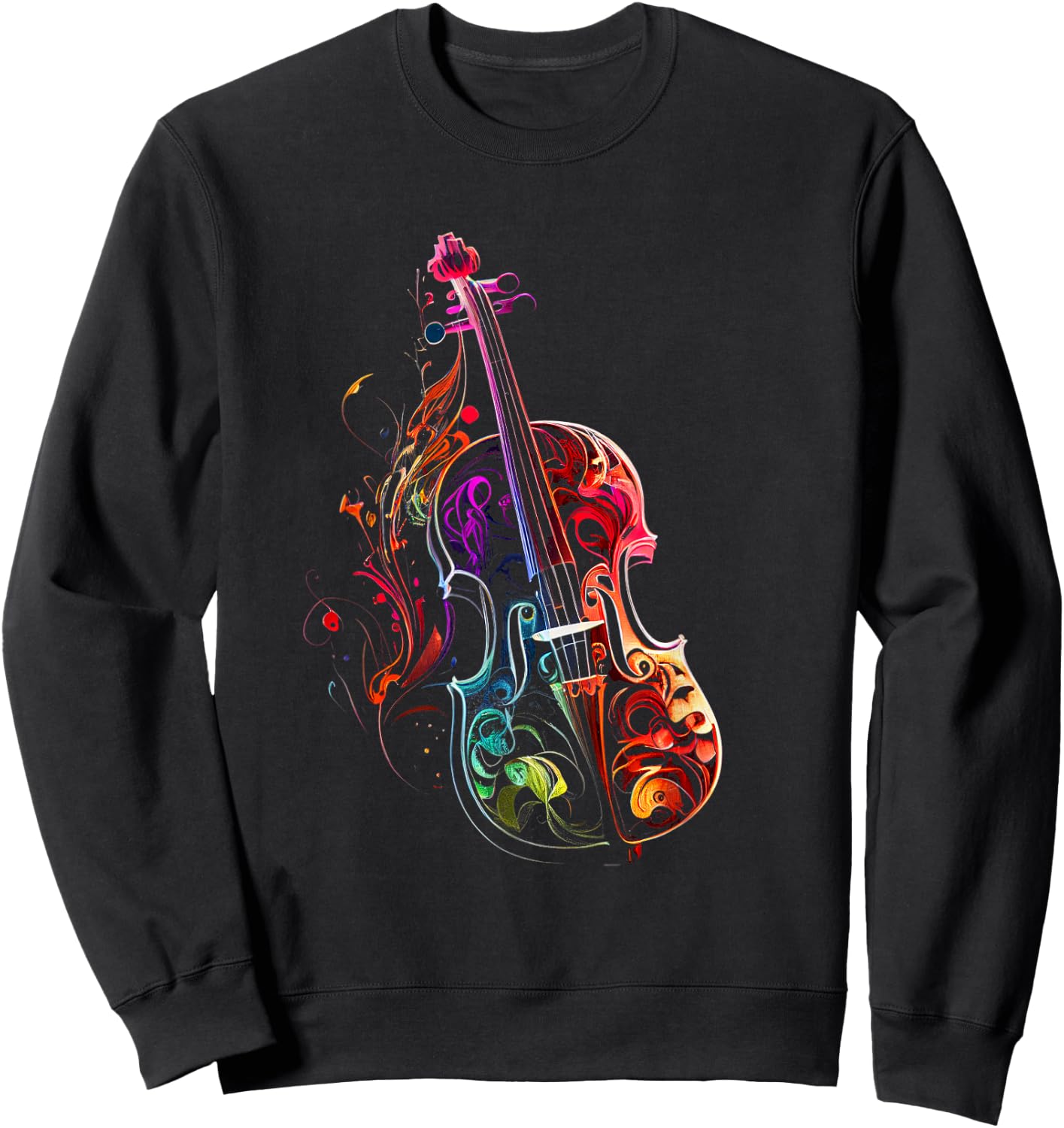 Geigen Farben Bunte Geige Violine Geschenk für Violinisten Sweatshirt - Sweatshirt | Black