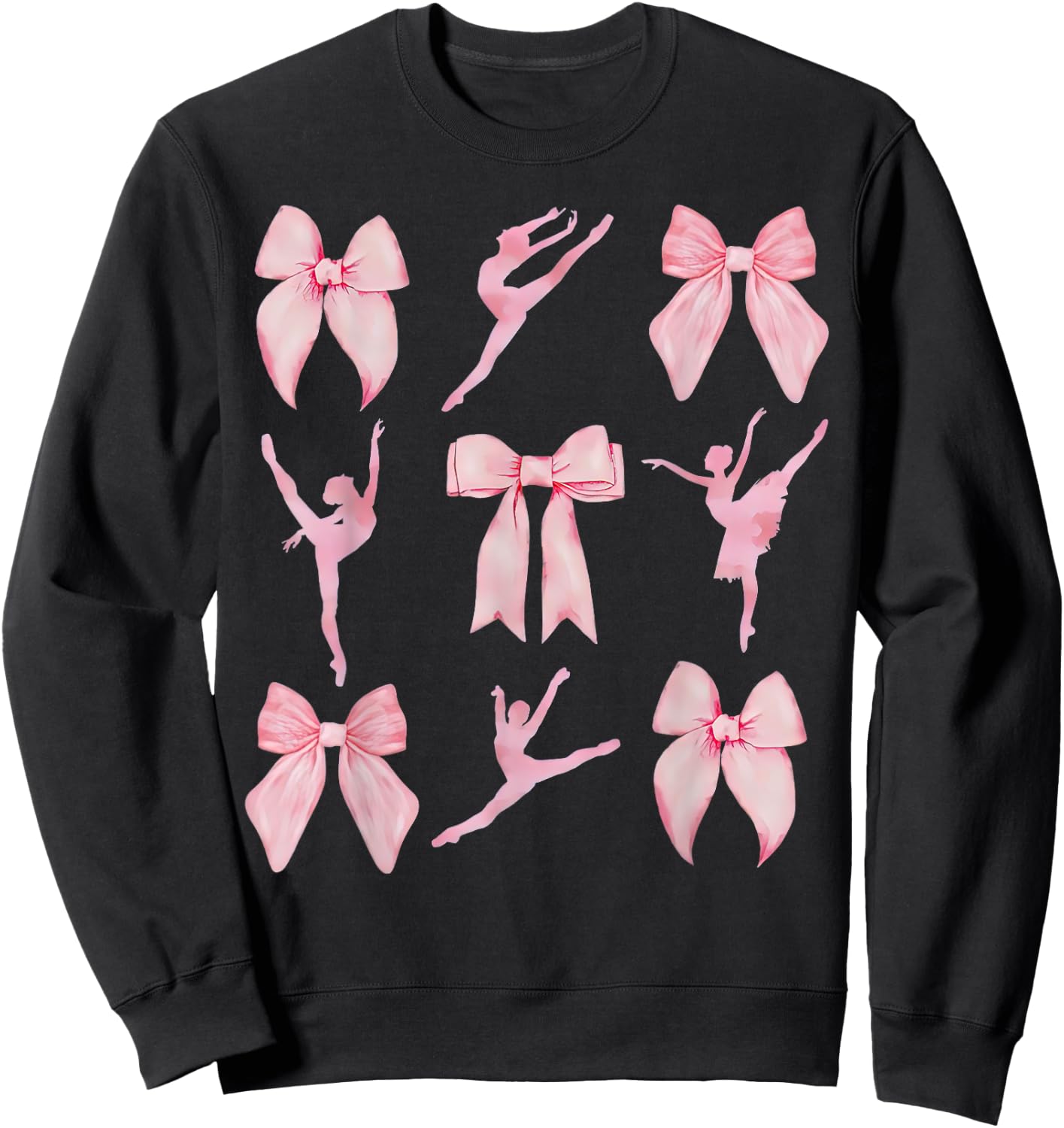 Coquette Bow Ballet Dance Teacher Coquette Women Dancing Sweatshirt - Sweatshirt | Black