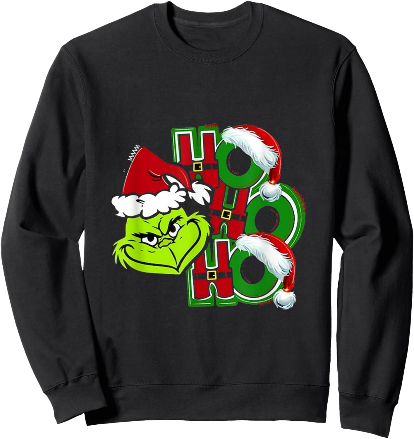 Costume Arts Hohoho 2021 Christmas Funny Cute Sweatshirt - Sweatshirt | Black
