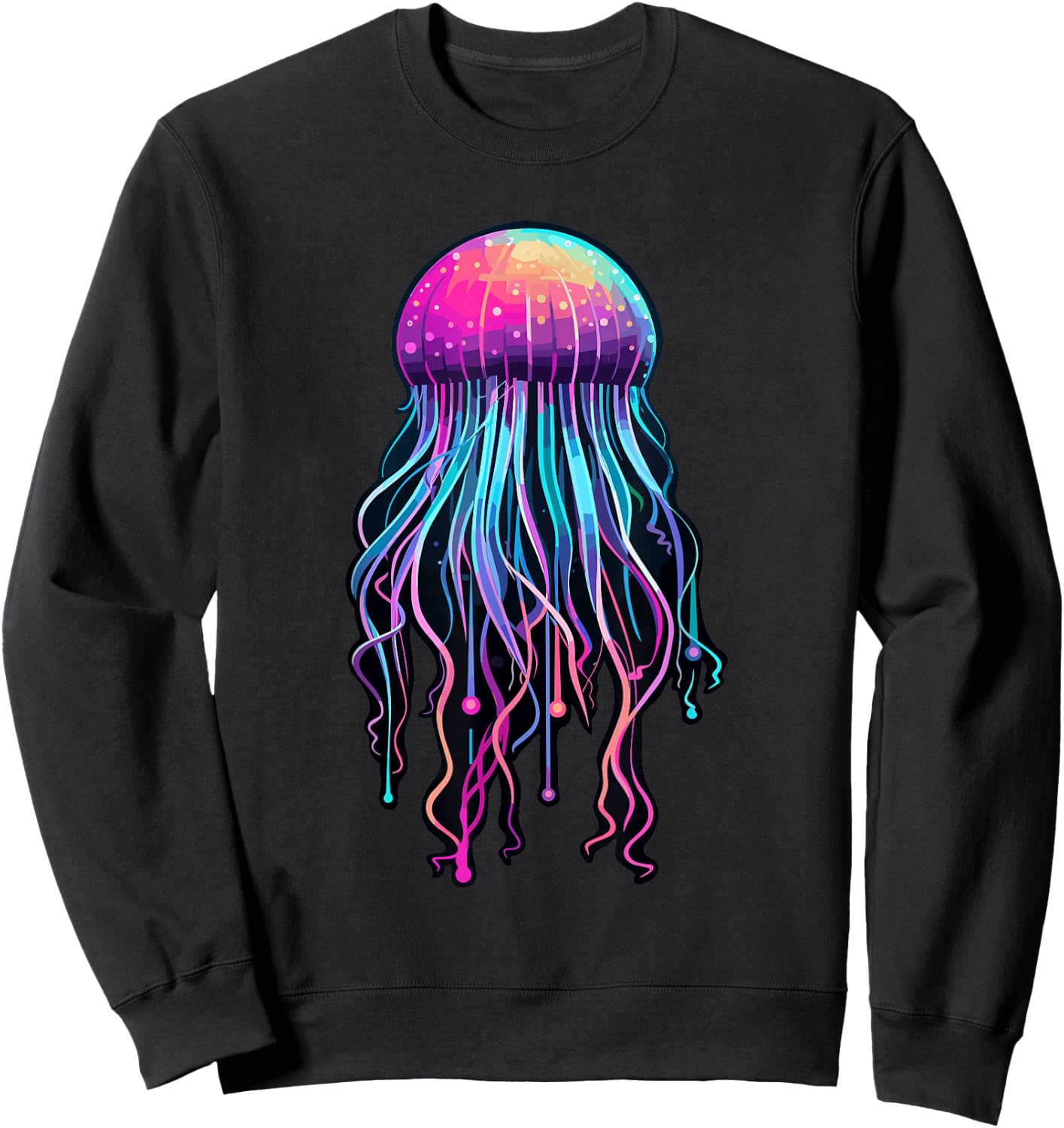 Jellyfish Costume Psychedelic Jelly Fish Sea Ocean Sweatshirt - Sweatshirt | Black