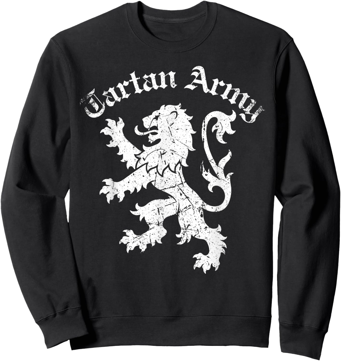Tartan Army Scotland Patricotic Design Sweatshirt - Sweatshirt | Black