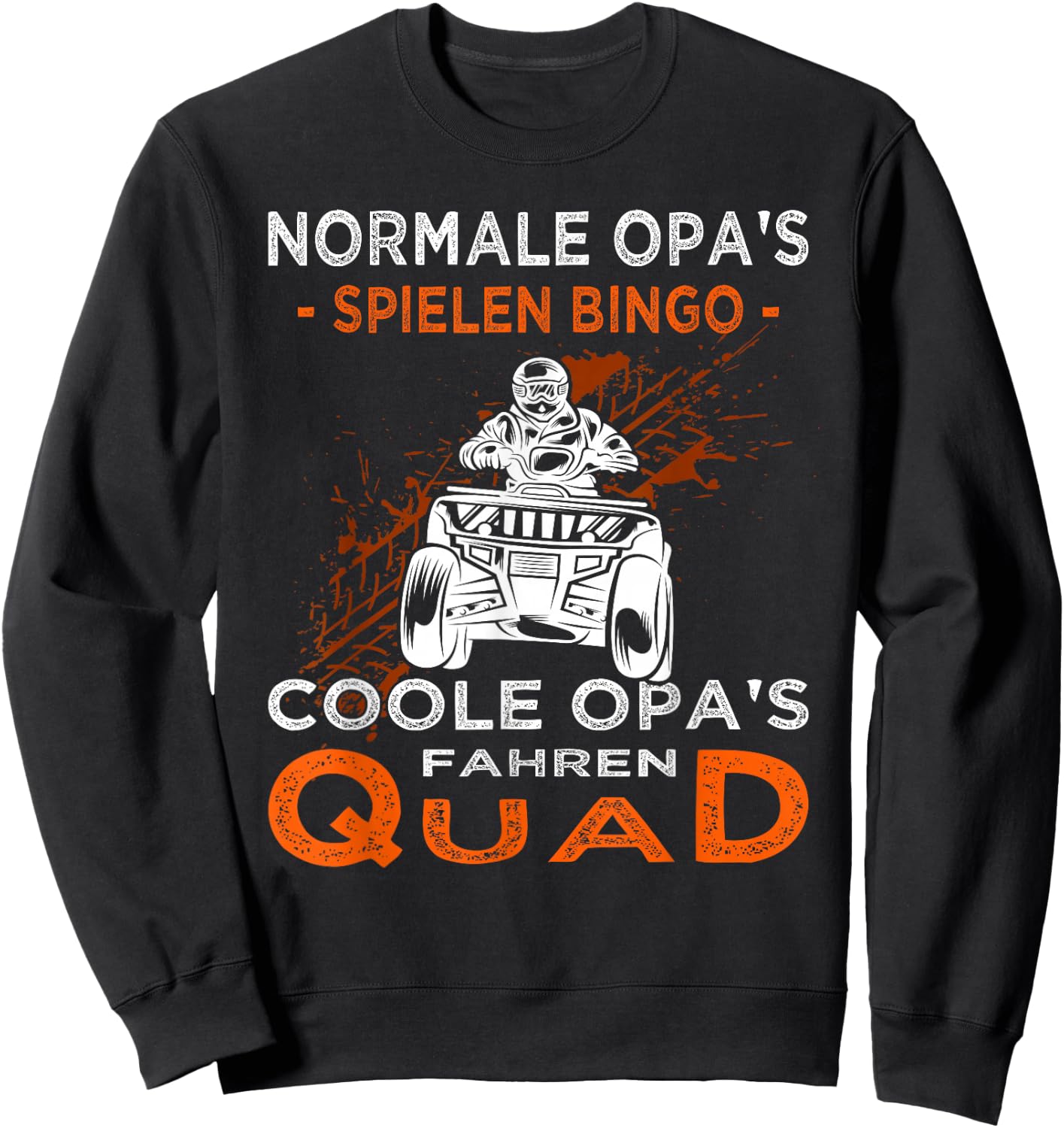Coole Opas fahren Quad | Quadfahrer Opa Sweatshirt - Sweatshirt | Black