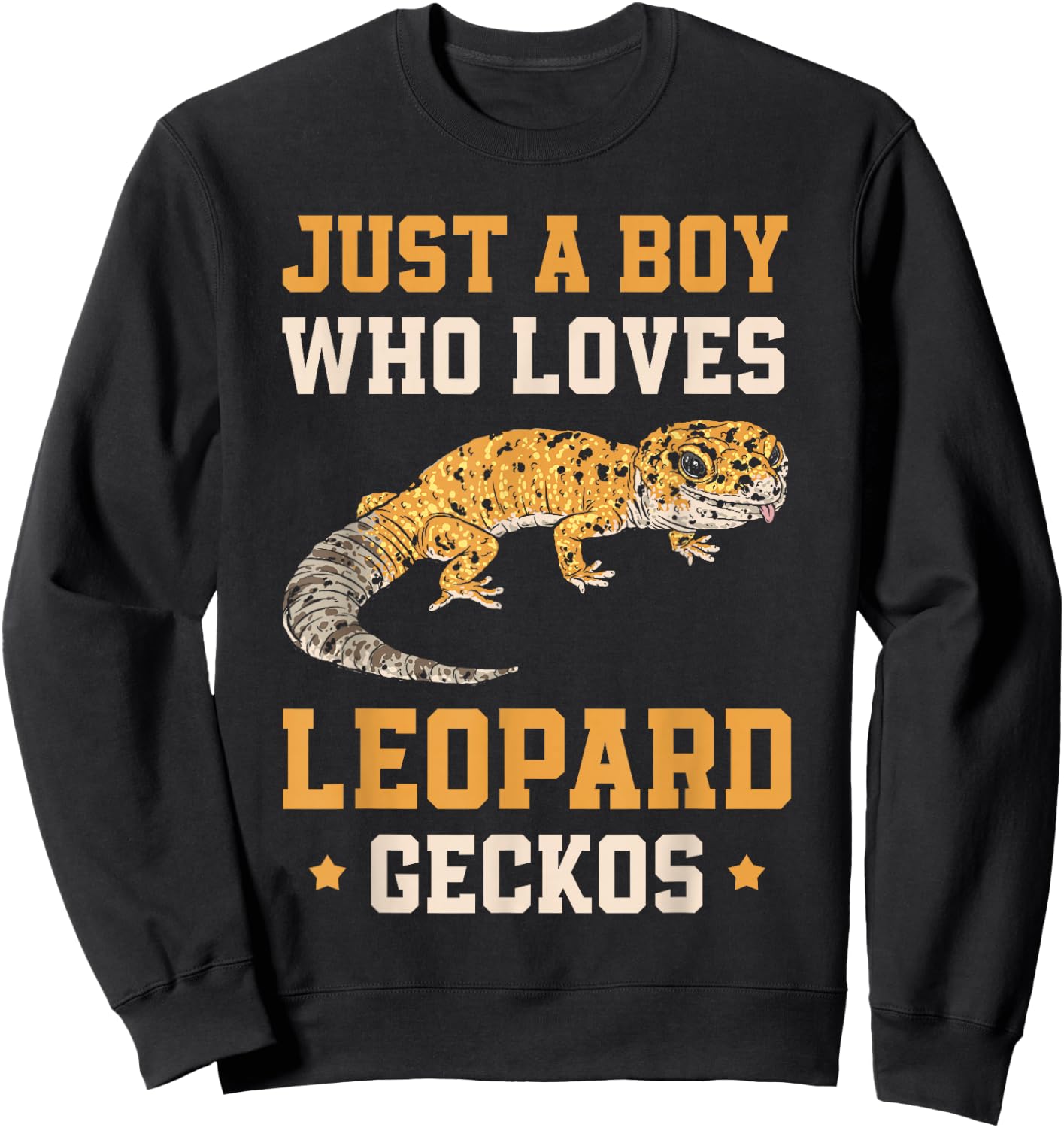Just A Boy Who Loves Leopard Geckos Sweatshirt - Sweatshirt | Black