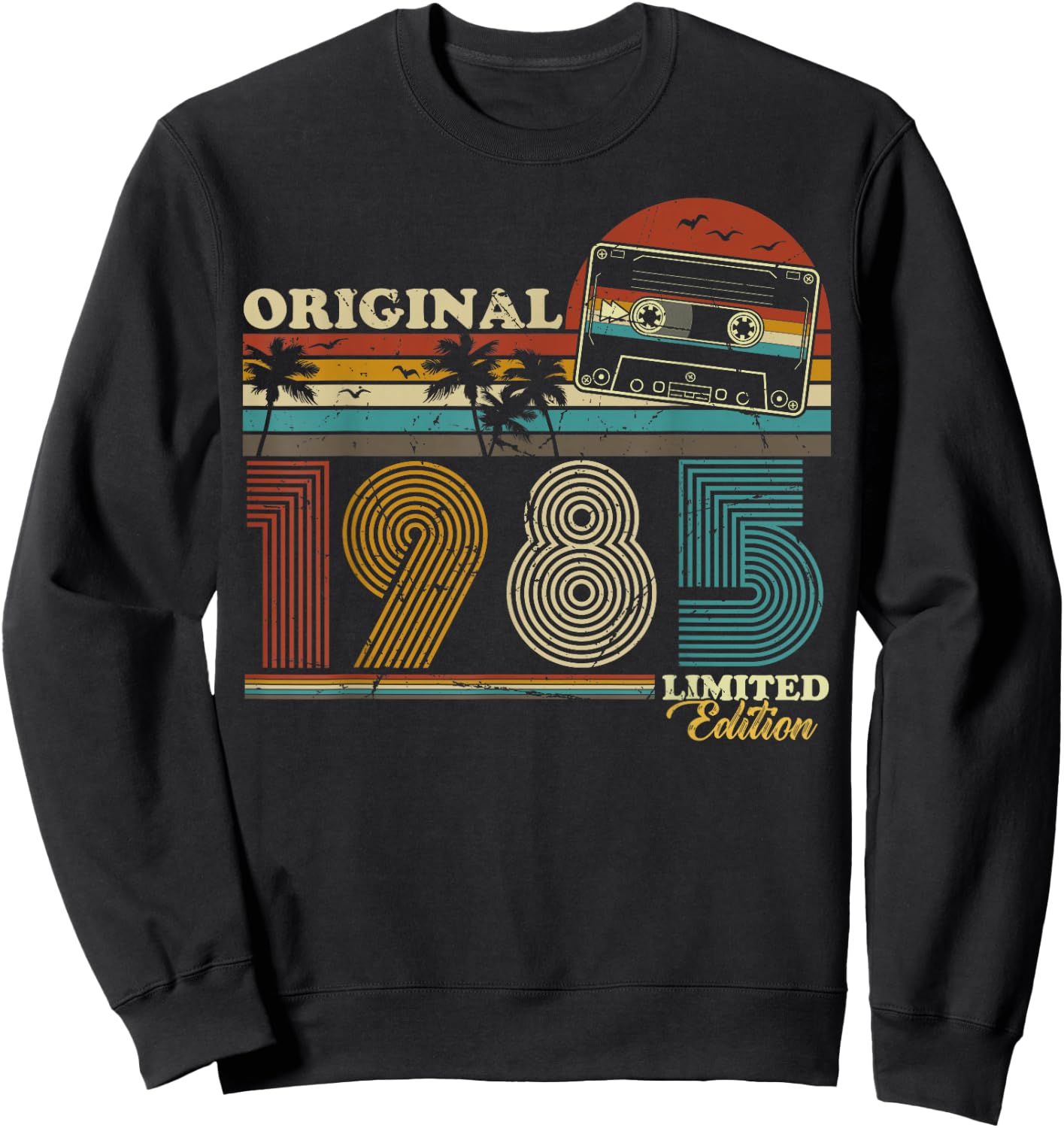 1985 Vintage Birthday Retro Vintage Men Women Gift , black Sweatshirt - Sweatshirt | Black
