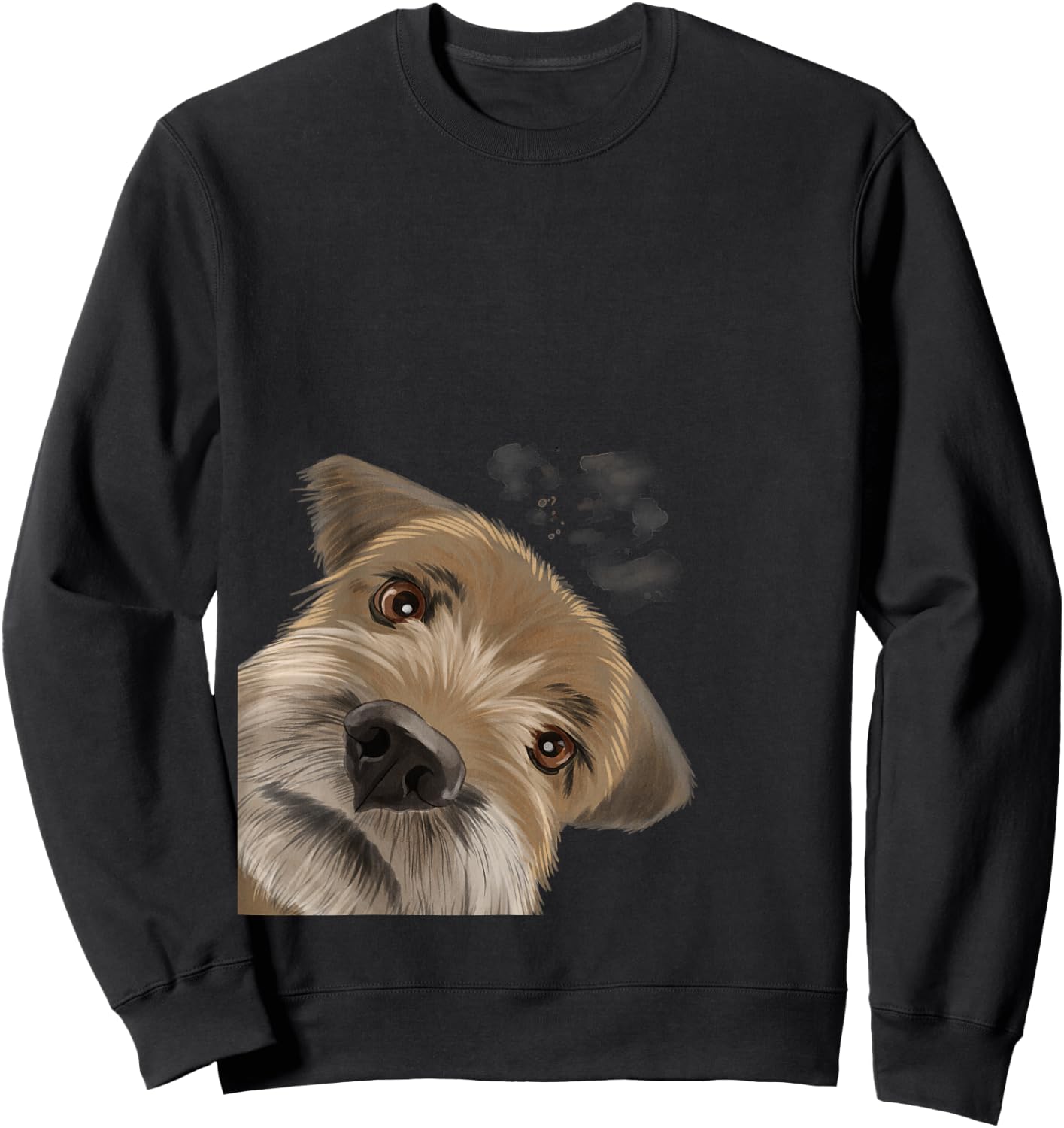 Funny Curious Dog Border Terrier Sweatshirt - Sweatshirt | Black