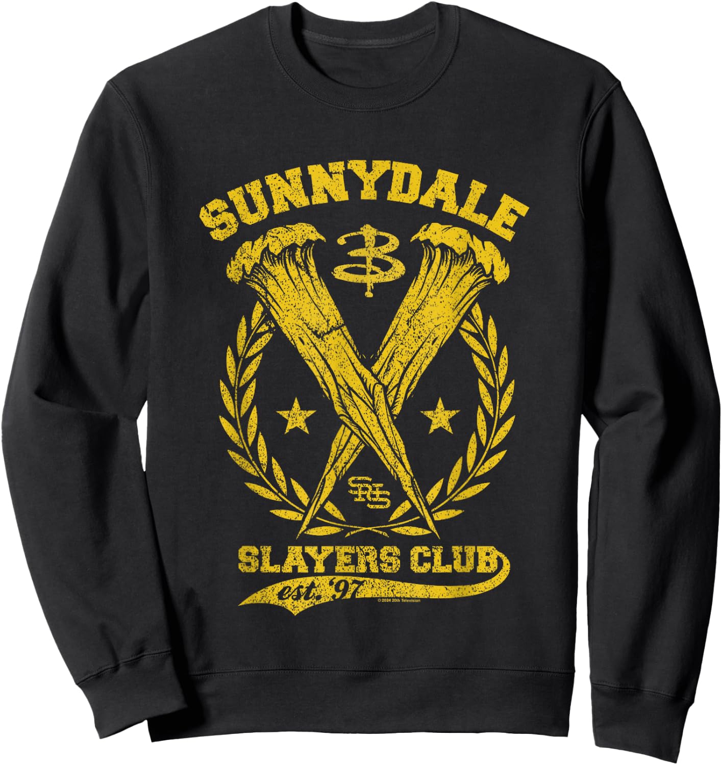 Buffy The Vampire Slayer Sunnydale Slayers Club Collegiate , Black, S Sweatshirt - Sweatshirt | Black