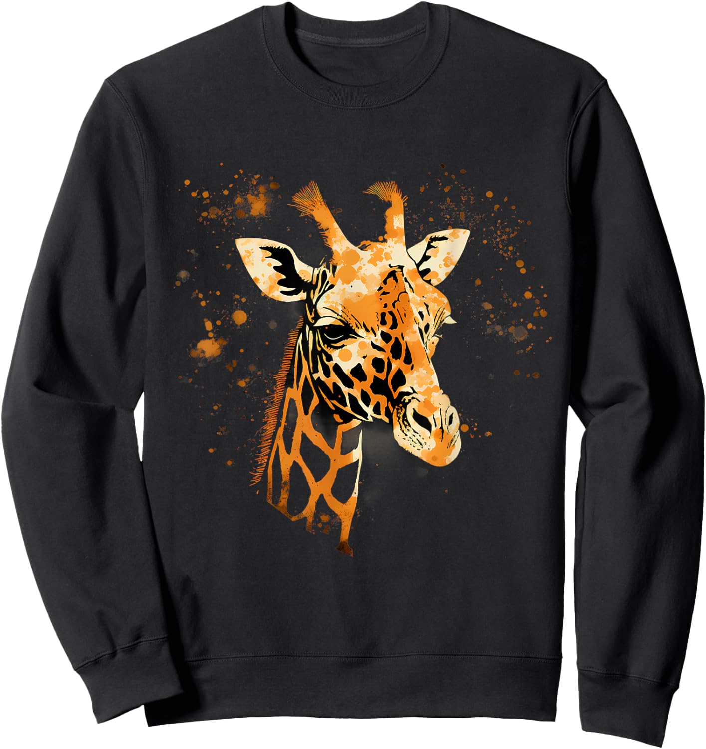 Giraffe, Tierporträt, Nature Splash, Kunstwerk Savanne Sweatshirt - Sweatshirt | Black