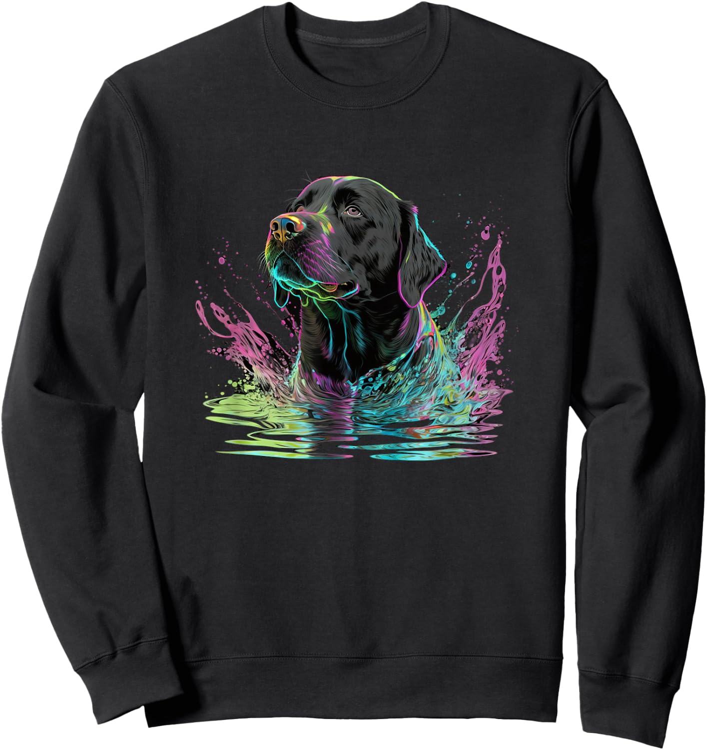 Cute Black Lab Black Labrador Retriever Puppy Dog Mom Animal Women Girls Kids Sweatshirt - Sweatshirt | Black