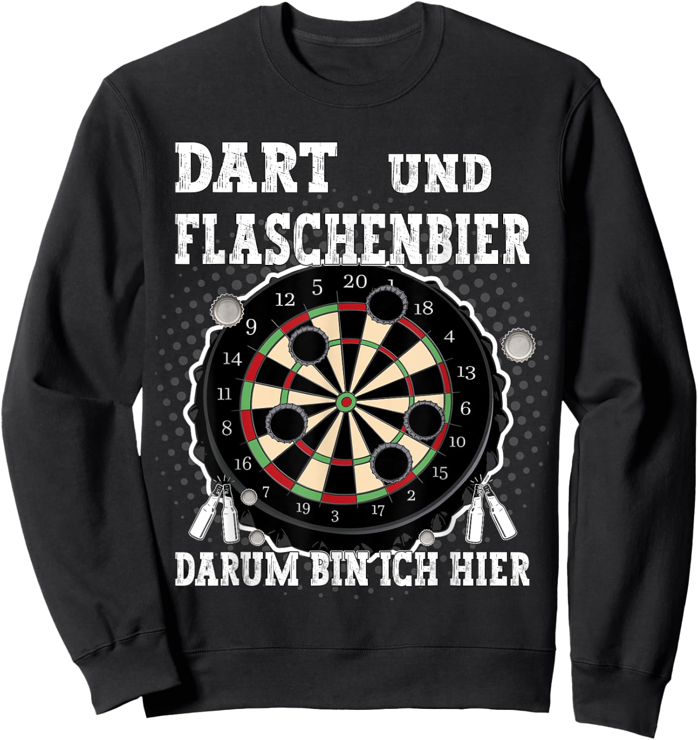 Dart Darts Dart Player Funny Motif , black Sweatshirt - Sweatshirt | Black