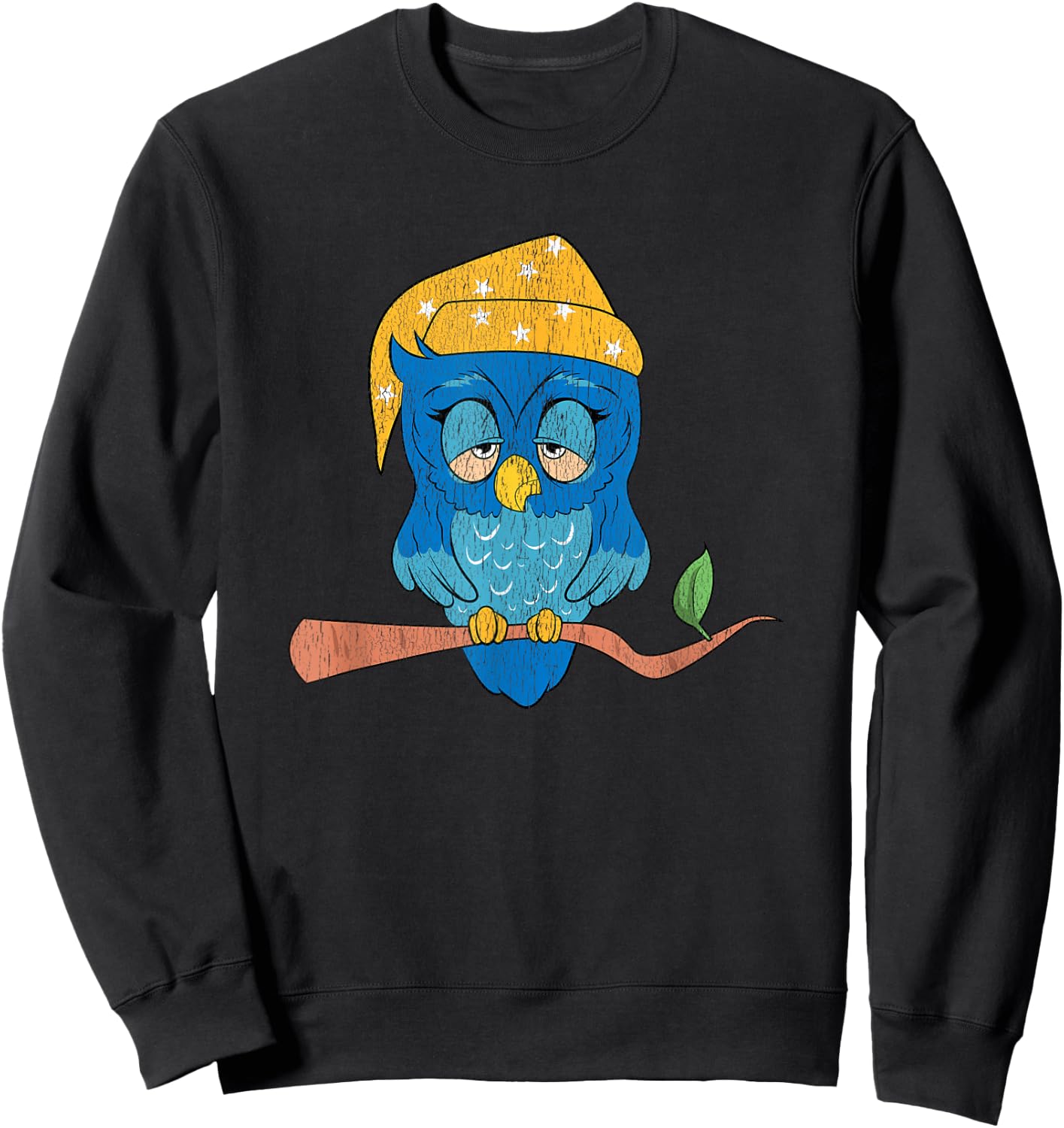 Funny Sleepy Night Owl Pjs pajamas for Owl Lovers & Owners Sweatshirt - Sweatshirt | Black