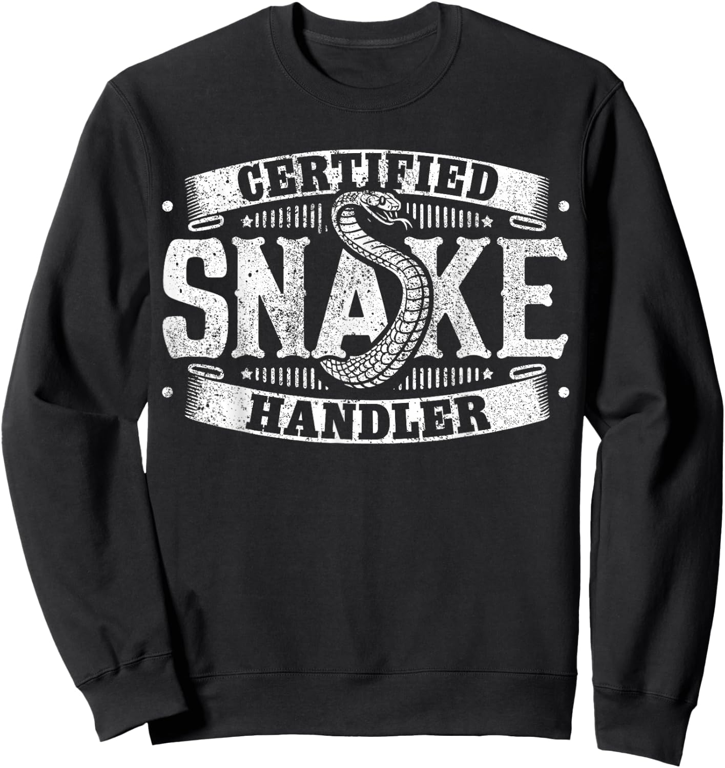 Certified Snake Handler - Snake Sweatshirt - Sweatshirt | Black
