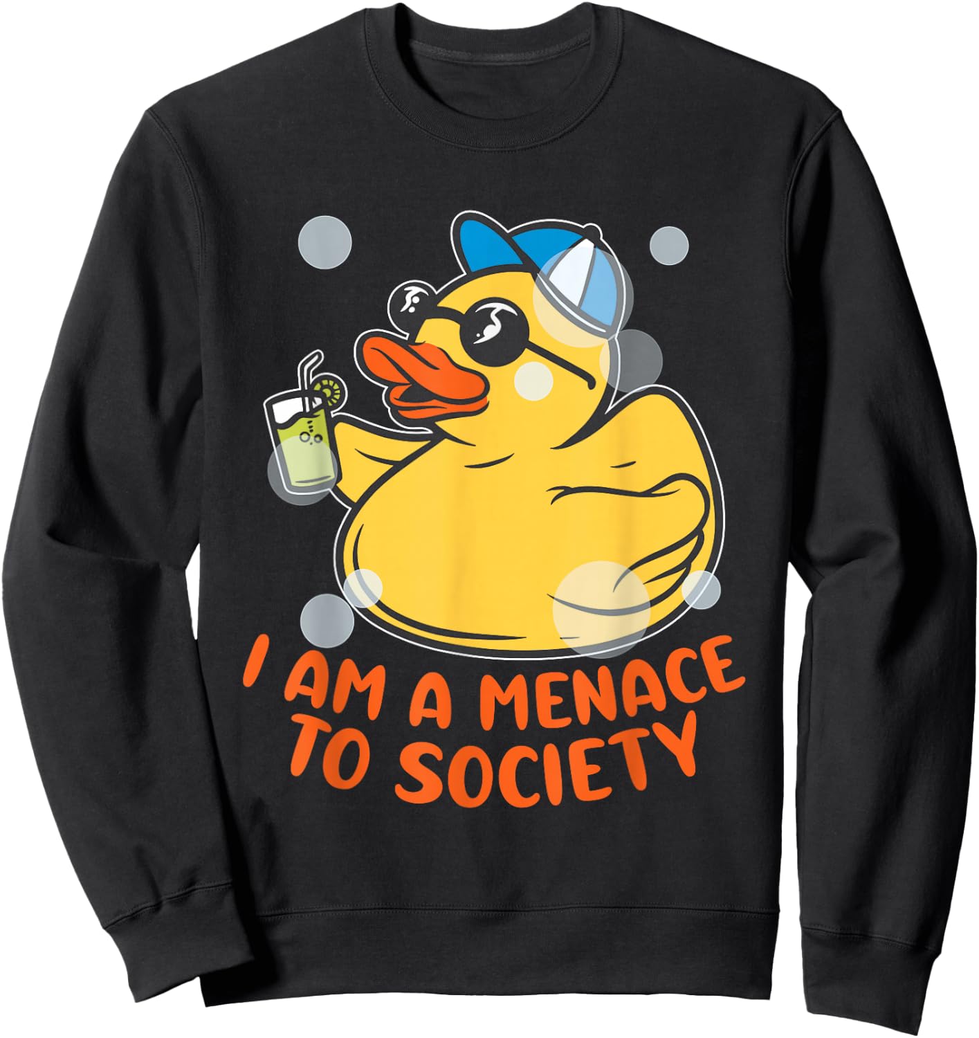 Yellow Rubber Duckie Duckling Rubber Duck Rubber Ducky Funny Sweatshirt - Sweatshirt | Black