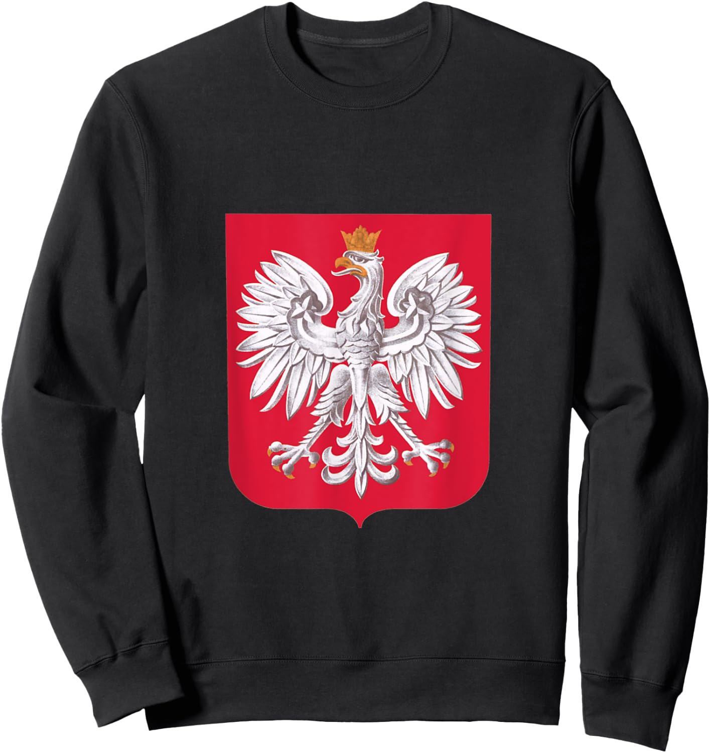 Polish Eagle Shield Poland Sweatshirt - Sweatshirt | Black