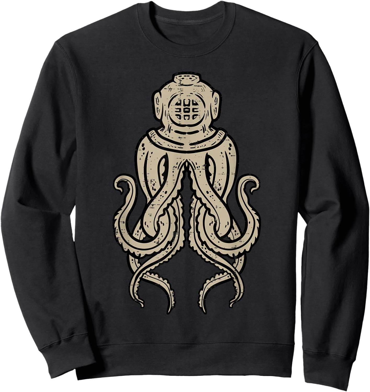 Octopus Helmet Cephalopod Scuba Sea Diver Men Women Kids Sweatshirt - Sweatshirt | Black
