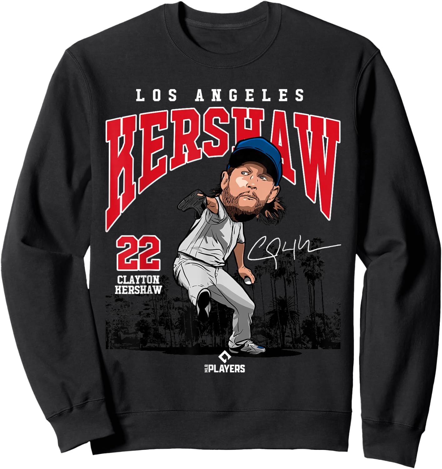 Clayton Kershaw | Los Angeles MLB Player League | MLBKER4042 Sweatshirt - Sweatshirt | Black