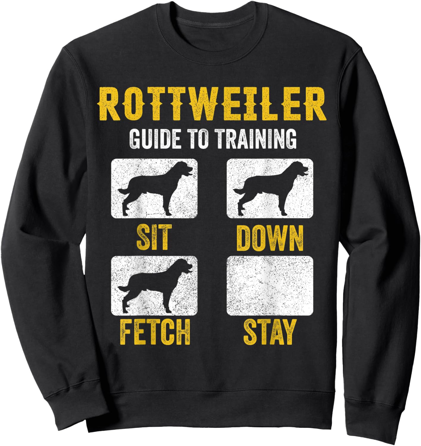 Rottweiler Guide To Training Shirts, Dog Mom Dad Lover Owner Sweatshirt - Sweatshirt | Black