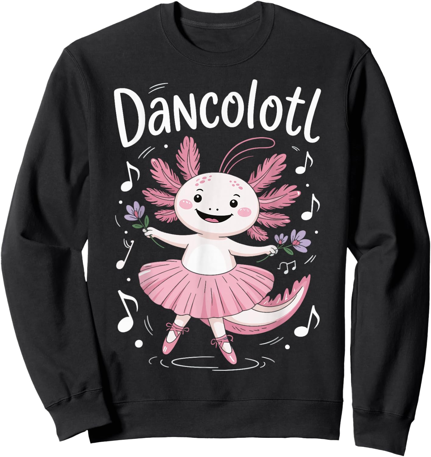 Dancolotl Axolotl Dancing Sweatshirt - Sweatshirt | Black